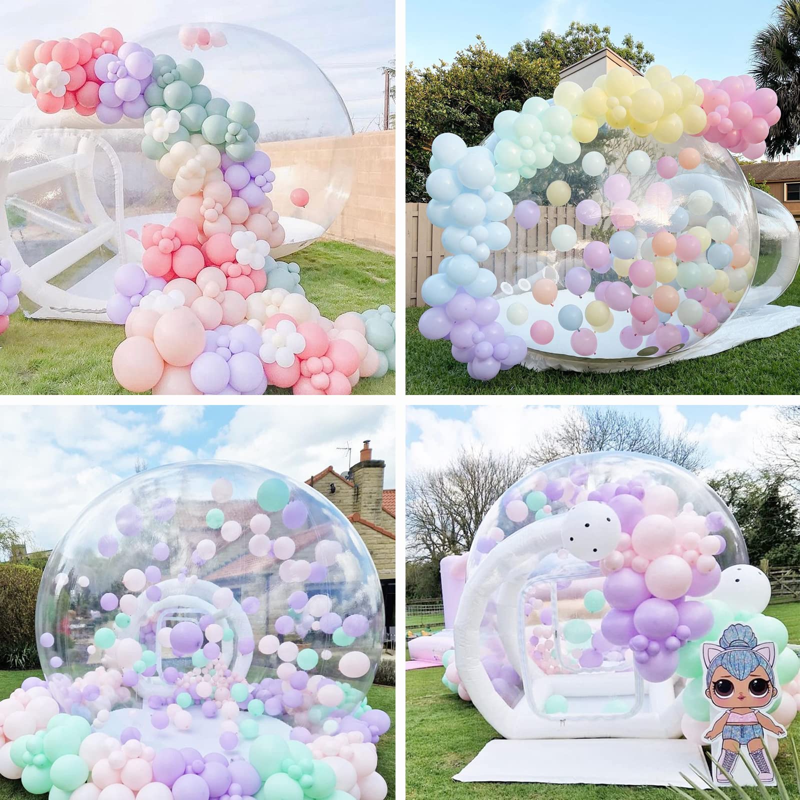 Casa inflable de burbujas con soplador para niños, tienda de campaña de PVC de lujo para fiestas comerciales y al aire libre, 10 pies, transparente
