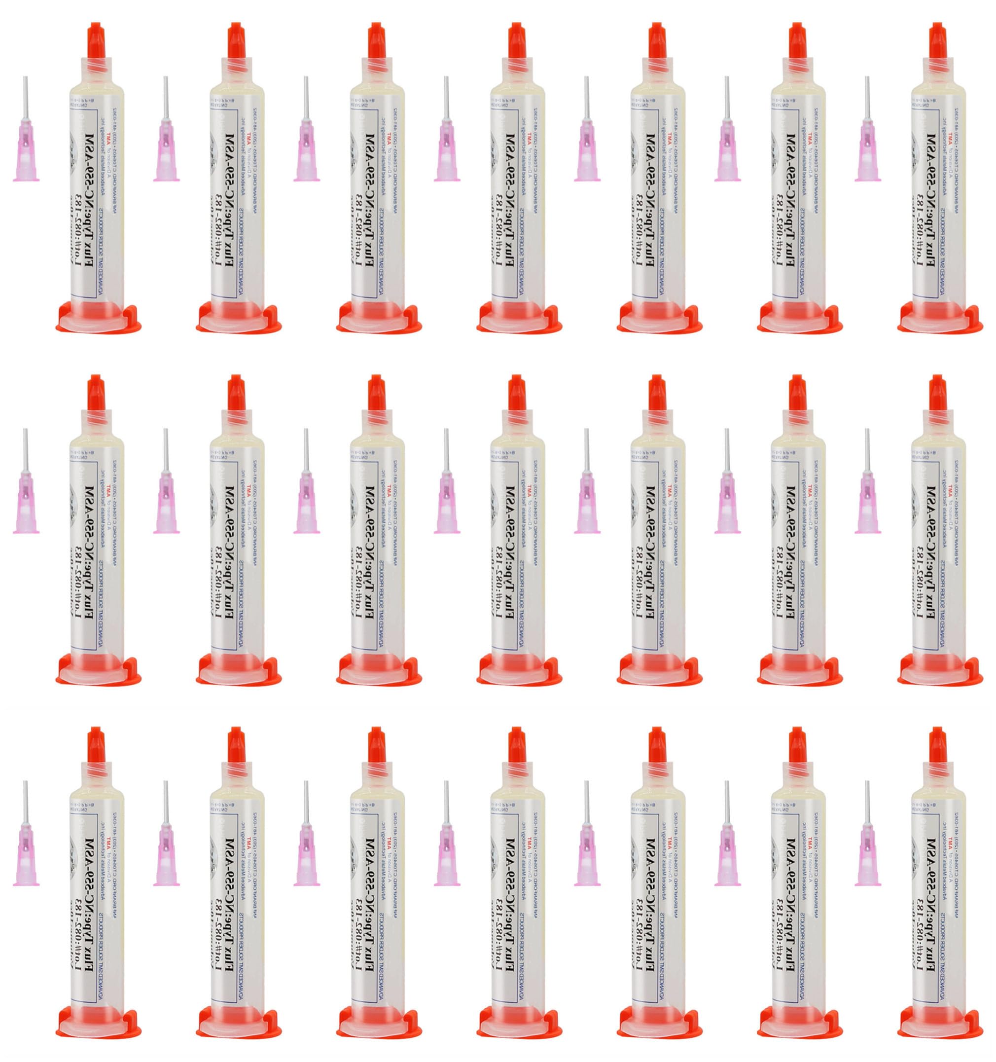 Jeringa de fundente de soldadura, NC 559 ASM No Clean Gel Soldadura Pasta de estaño Fundente de soldadura Productos de limpieza con herramienta dispensadora de aguja (20)