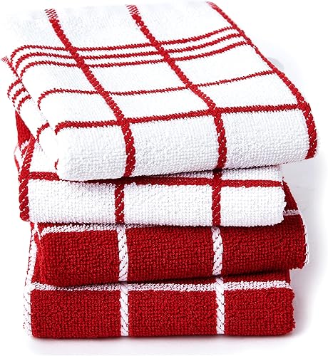 Miniatura 2 de Encasa - Juego de toallas de cocina de rizo de 23.6 x 15.7 in, paño de limpieza absorbente multiusos, toalla de mano reutilizable y paño para platos