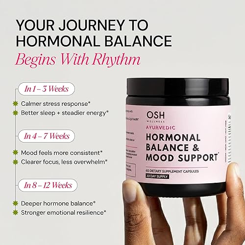 Miniatura 4 de Equilibrio hormonal ayurvédico para mujeres  Apoyo al estado de ánimo, energía y sueño  Administrador de cortisol  Regula el estrógeno  Alivio del