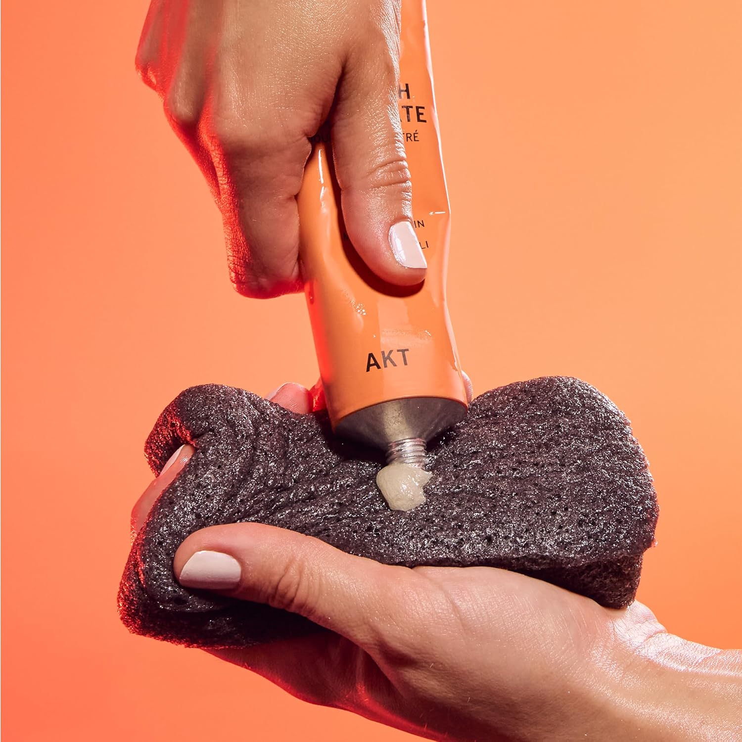 AKT The Konjac Sponge, Plant-Based Shower Sponge with Activated Charcoal, Exfoliating Body Sponge for Sensitive Skin, Natural, Shower Scrubber, Compostable Bath Essential - Image 3