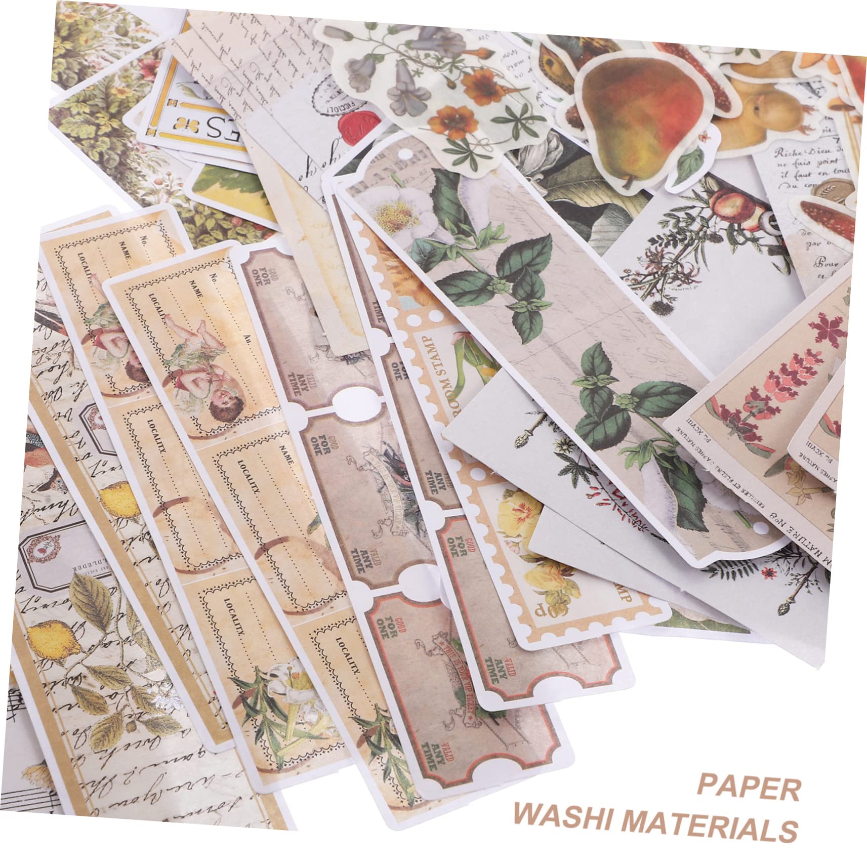 TEHAUX 5sets Carta Decorativa Retro Per Scrapbooking e Album Fotografici Kit Di Adesivi Di Piante e Fiori Materiali Fai Da Te Per Decorazioni Di Carte e Regali Personalizzati Facile Da