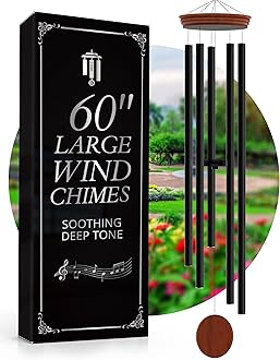 60" Extra Large Wind Chimes for Outside Deep Tone - Soothing Wind Chimes Outdoor Unique, Big Huge Long Windchimes for Outside for Outdoors