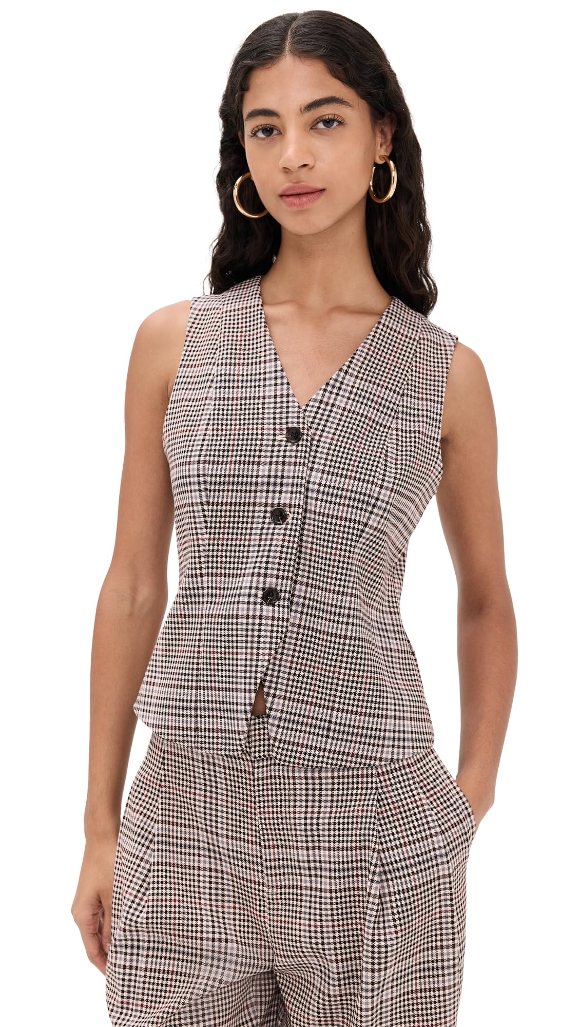 LE BOP Womens Jacey Neck Vest