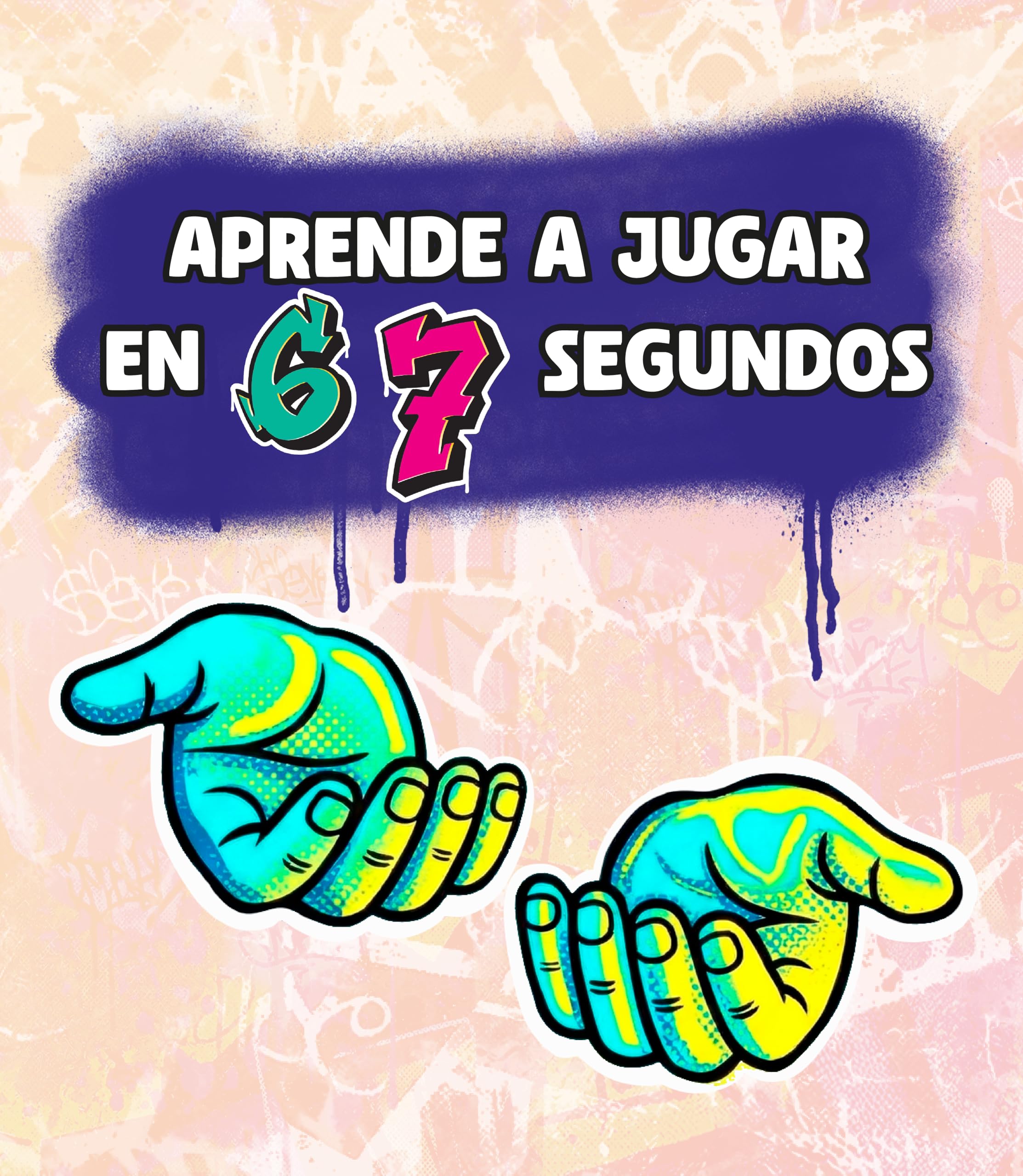 Juego de cartas rápido de reflejos 6-7 | Juego familiar infantil de velocidad y atención | Partidas de 6-7 minutos | 2-7 jugadores | Juego portátil divertido para niños y adultos | Idiomas ES-EN-FR-PT