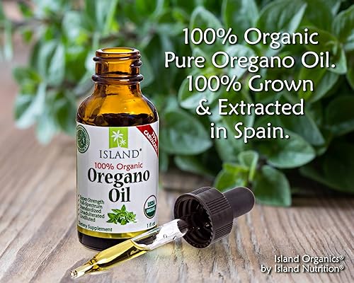Miniatura 3 de Gotas líquidas orgánicas de aceite de orégano, 100% puro y sin diluir, orgánico certificado por USDA (1 onzas) 75% Carvacrol, cultivado en España,