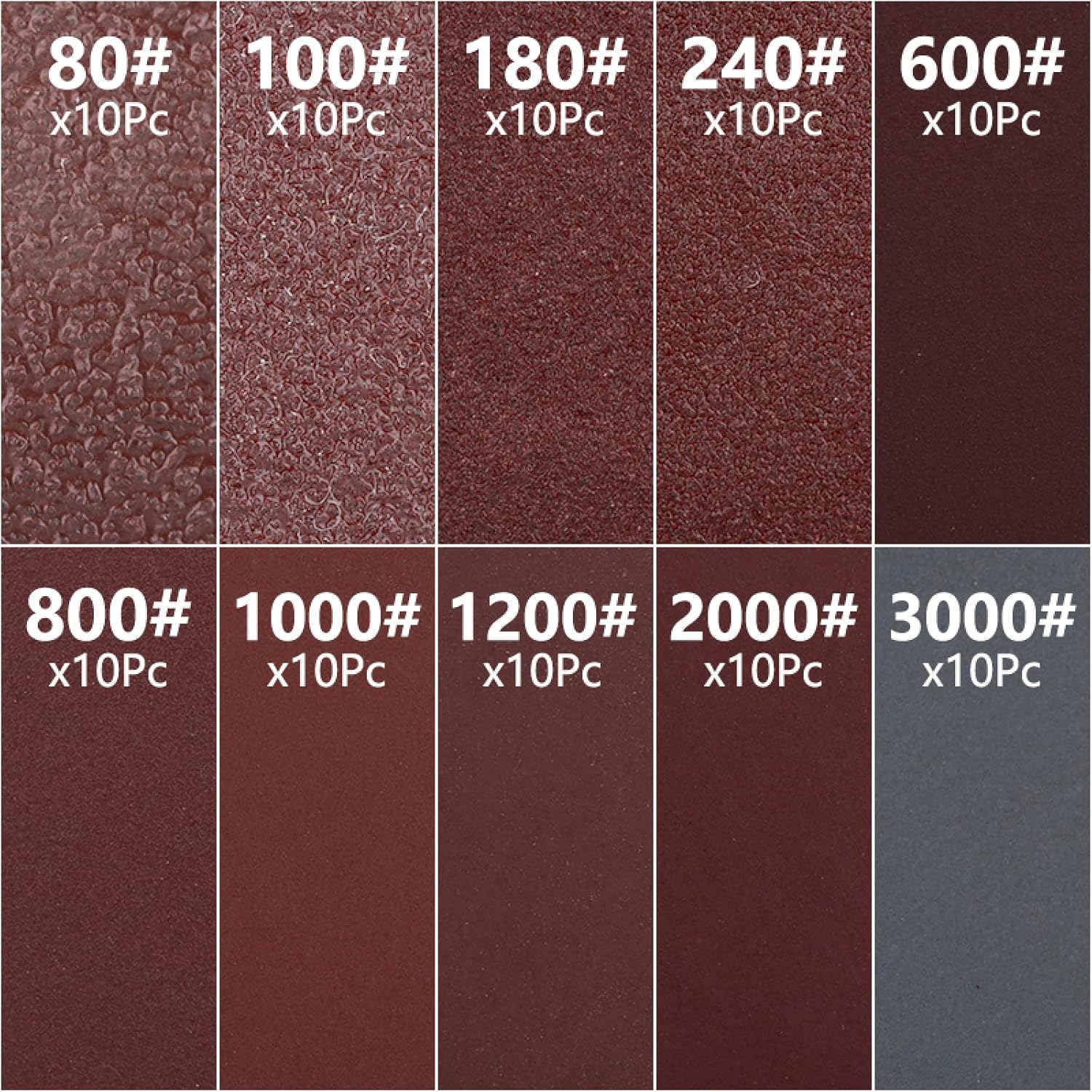 Sander Pads Sanding Pads,Sand Paper,10pcs Flocking Sandpaper Set 1Inch 25 mm Sanding Disc Sanding Polishing Pad Sandpaper 80-3000 Grits(Grit 100)(Grit 1000)