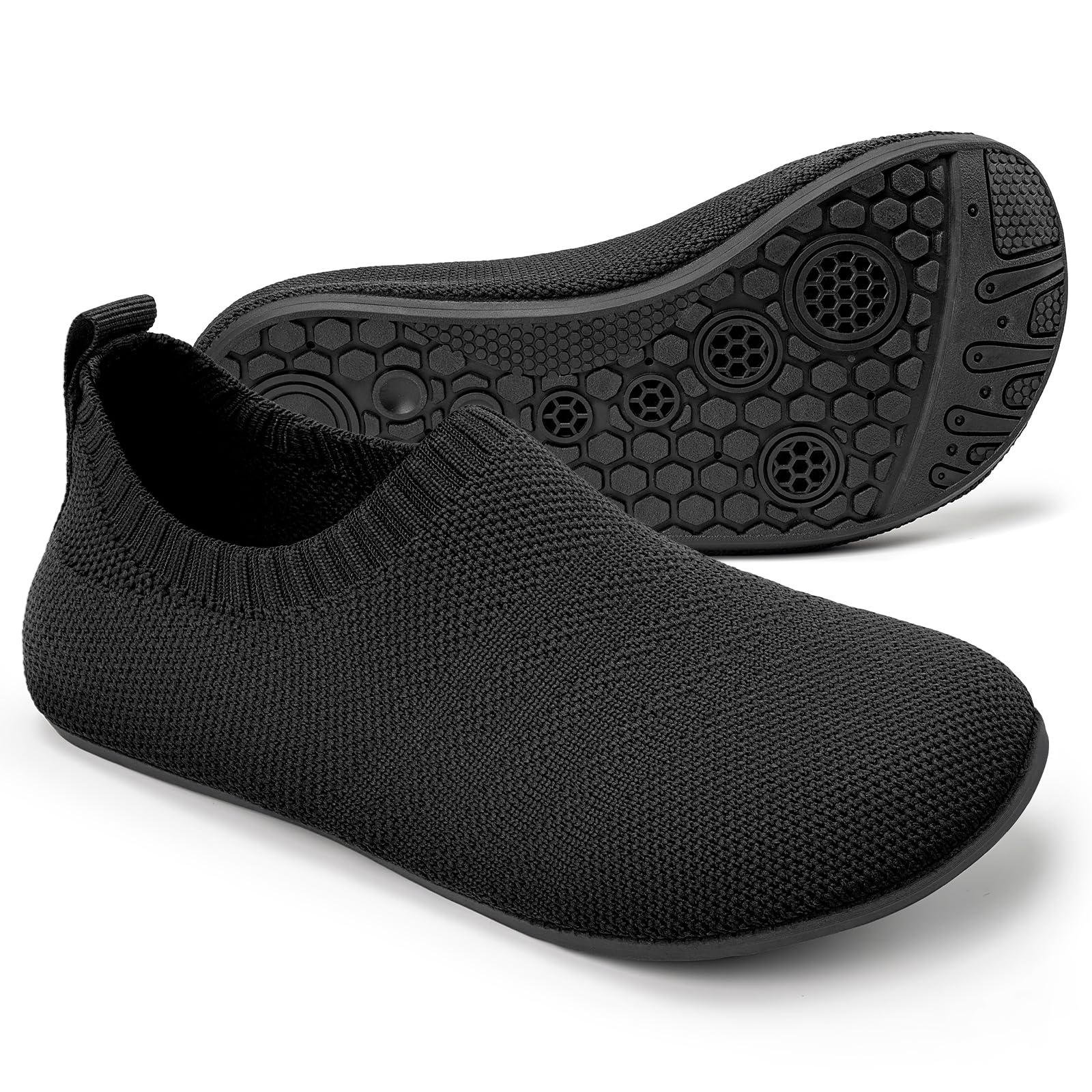 Sosenfer Pantofole Unisex Comode E Antiscivolo – Ciabatte Da Casa Pieghevoli In Maglia Traspirante, Grigio Scuro, Taglia 41 EU