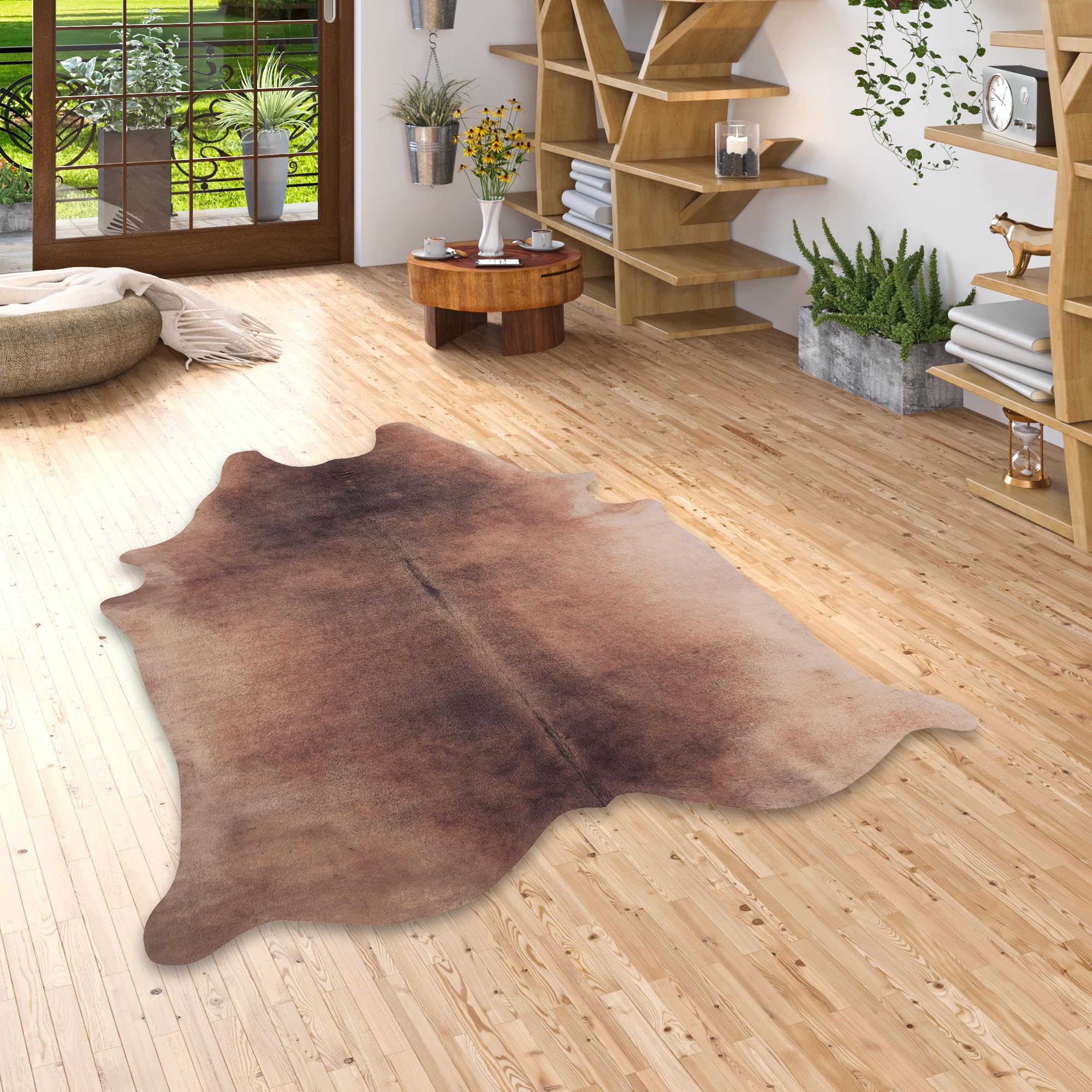 Pergamon Peau de Vache - Tapis en Fibres synthétiques - Beige - 3 Tailles