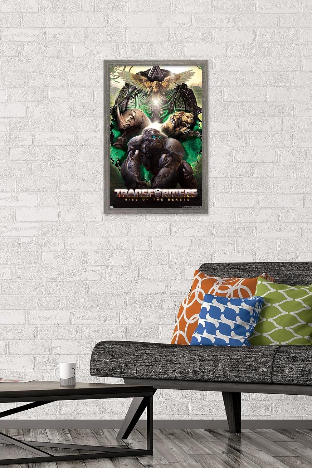 Hasbro Transformers: Rise of the Beasts - Maximals Wall Poster, 22.4L" x 14.7W", Barnwood Framed Version