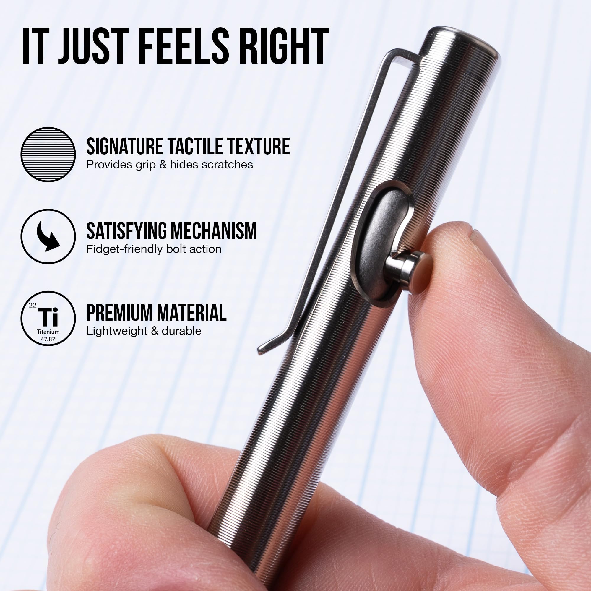 Amazon.com : Tactile Turn Titanium Bolt Action Pen - Standard