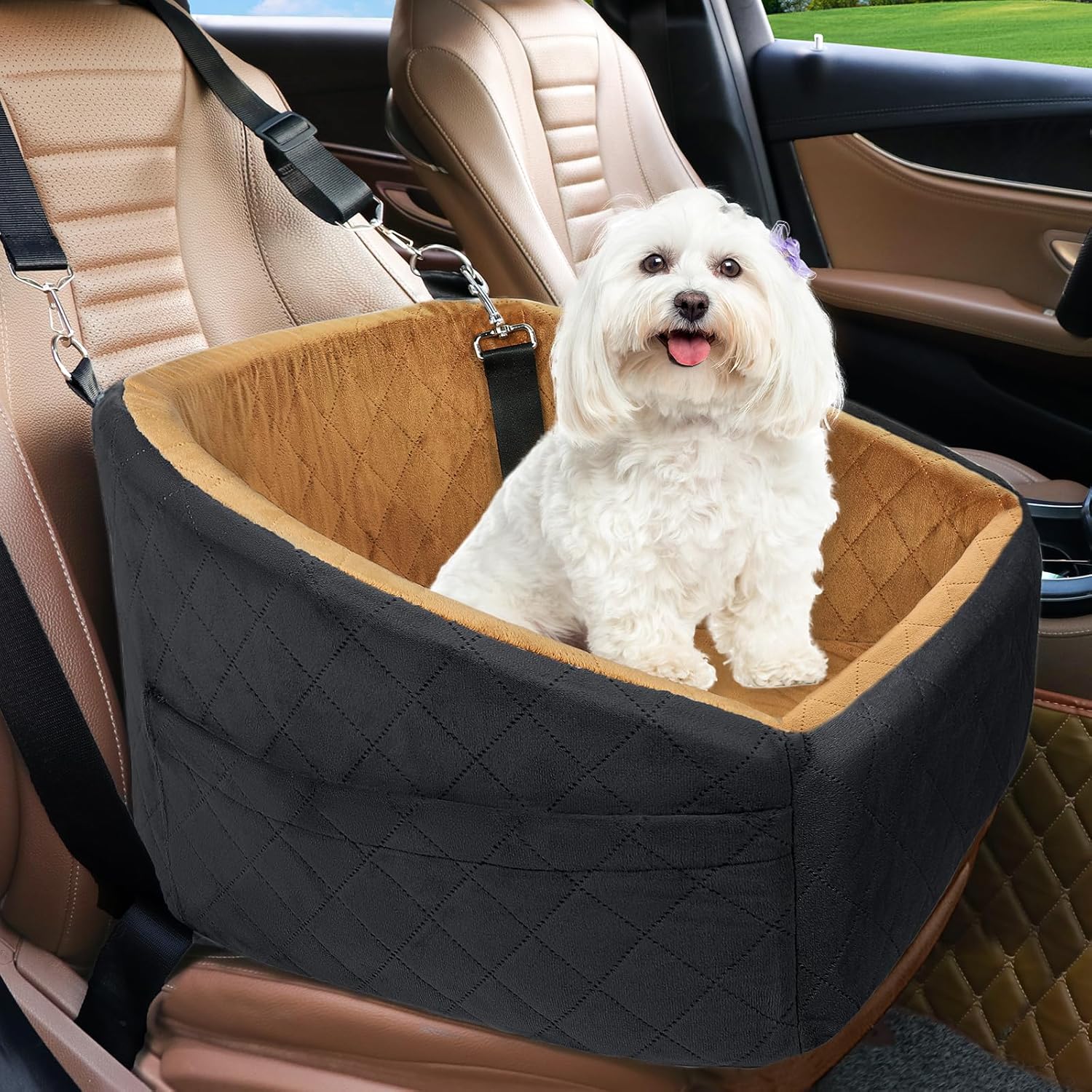 Detachable Dog Car Seat for Small to Medium Dogs with Safety Belt Detachable Dog Car Seat for Small to Medium Dogs with Safety Belt