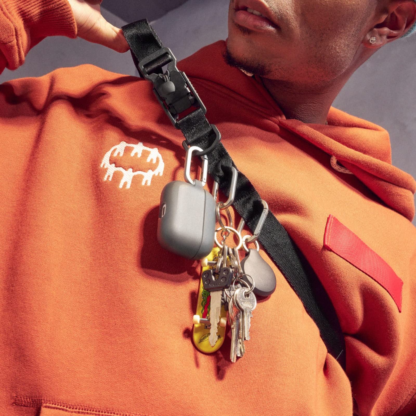 RHINOSHIELD Lanyard Gurtband | Magnetschnalle, verstellbare Länge, zusätzliche Schnallen zum Aufhängen von Zubehör wie Airpods, 25 mm Gurtband für maximalen Komfort (inklusive Adapter)