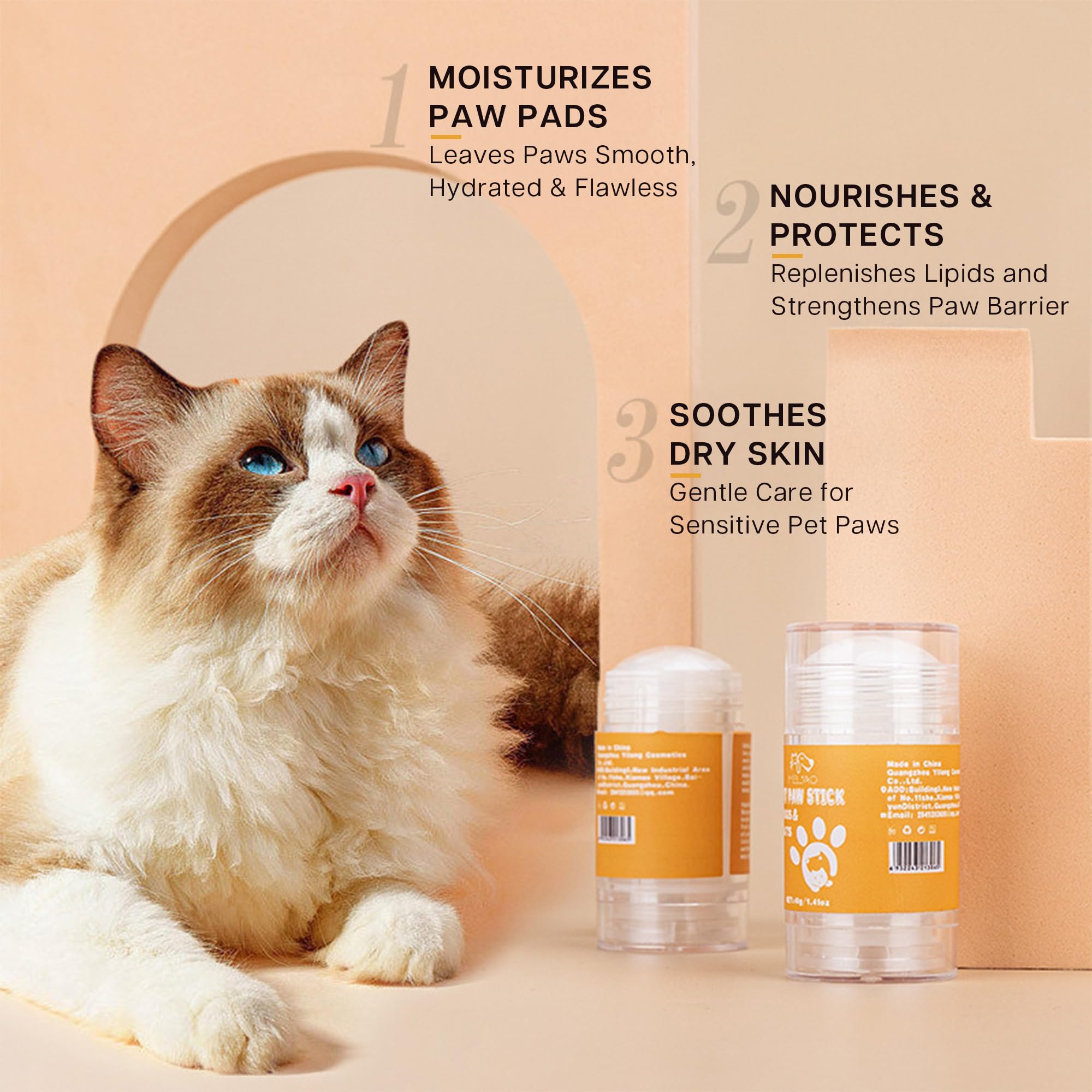 VRAIKO MELAO Lick-Safe Dog Paw & Nose Balm for Dogs Cats 1.41oz Natural Paw Butter Stick with Coconut Oil & Shea Butter - Image 4