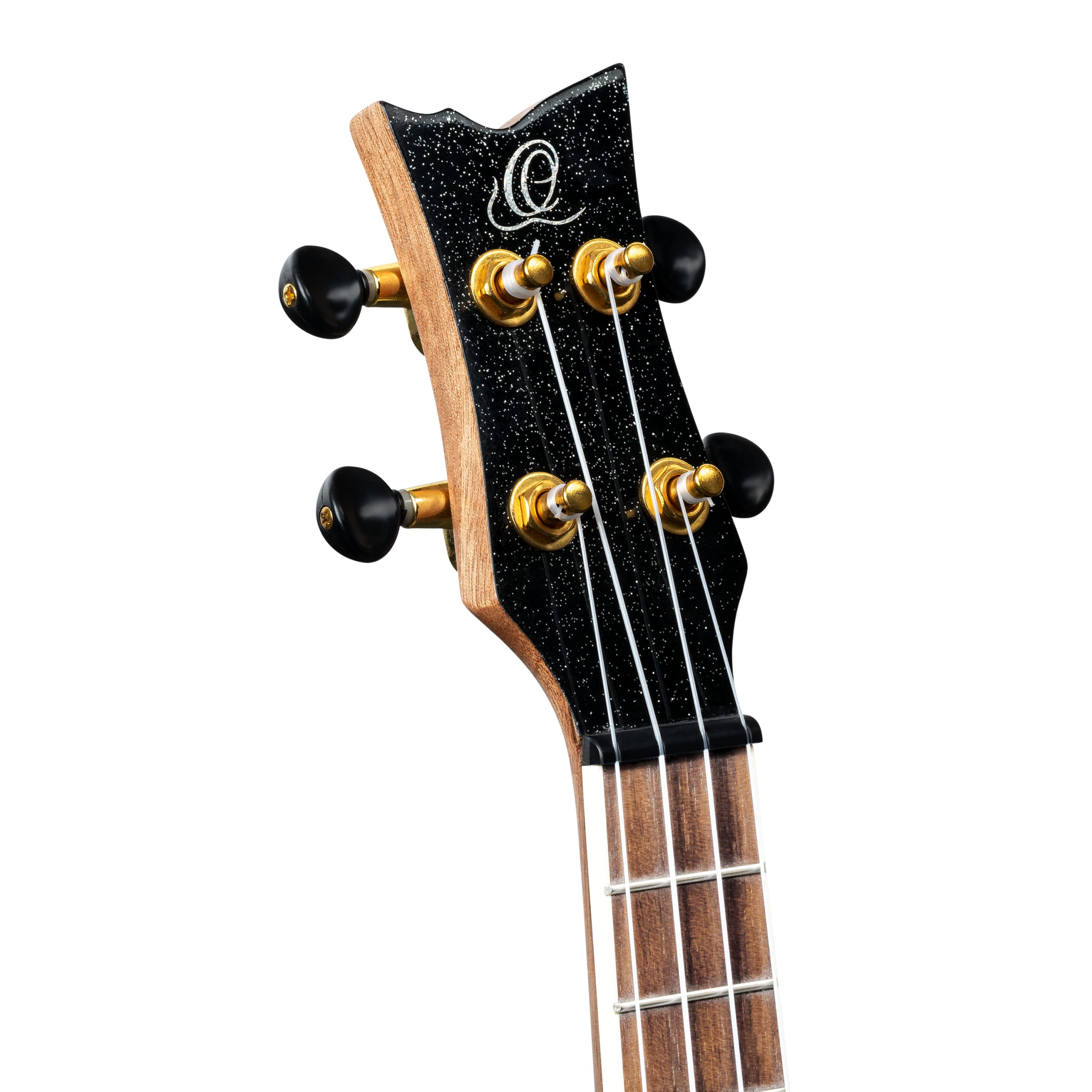 Ortega Guitars Ukulélé Concert Acoustique – Série Element – Housse Incluse – Épicéa, Noir (RUEL-MBK)