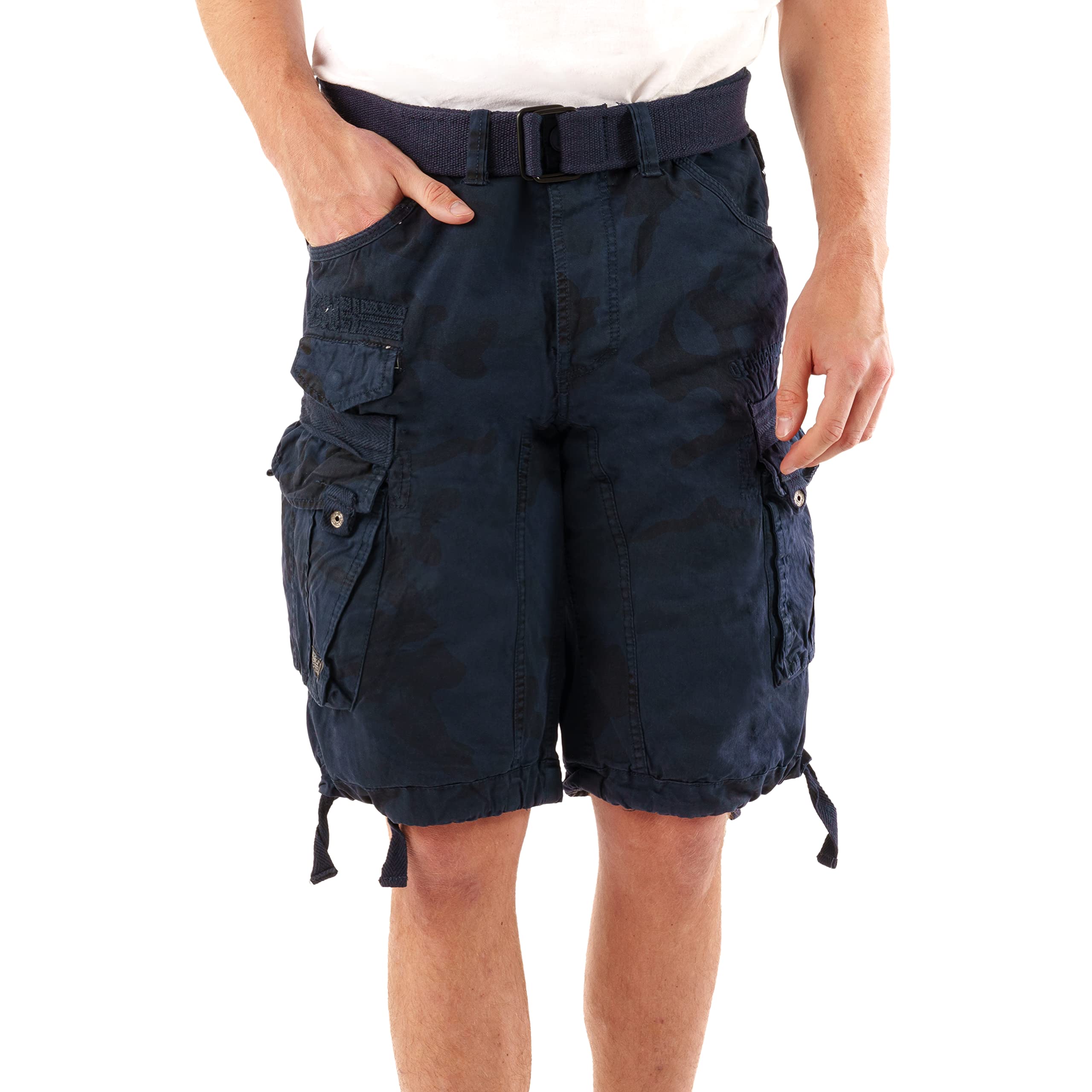 Geographical Norway Men's Navy Camo Cargo Short People - S