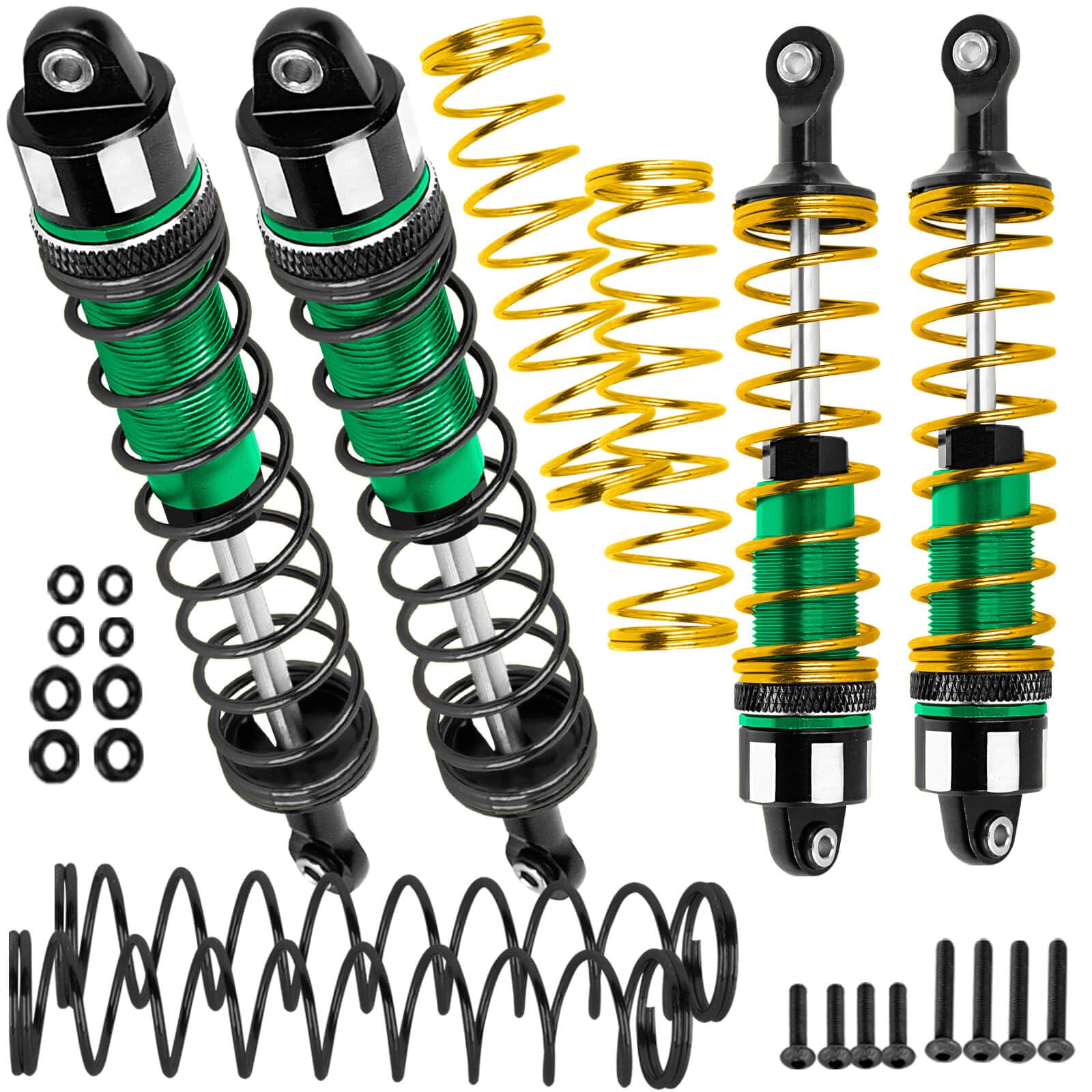 hopsupRC Upgrades Part Big Bore RC Shocks Absorber Damper for 1/10 Kraton 4x4 4S V2 BLX,Outcast 4x4 4S V2 BLX,Aluminium Front Rear Assembled Full
