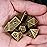 UDIXI 12mm Mini DND Dice Metal Dice Set D&D Polyhedral for Role Playing Game (Bronze)