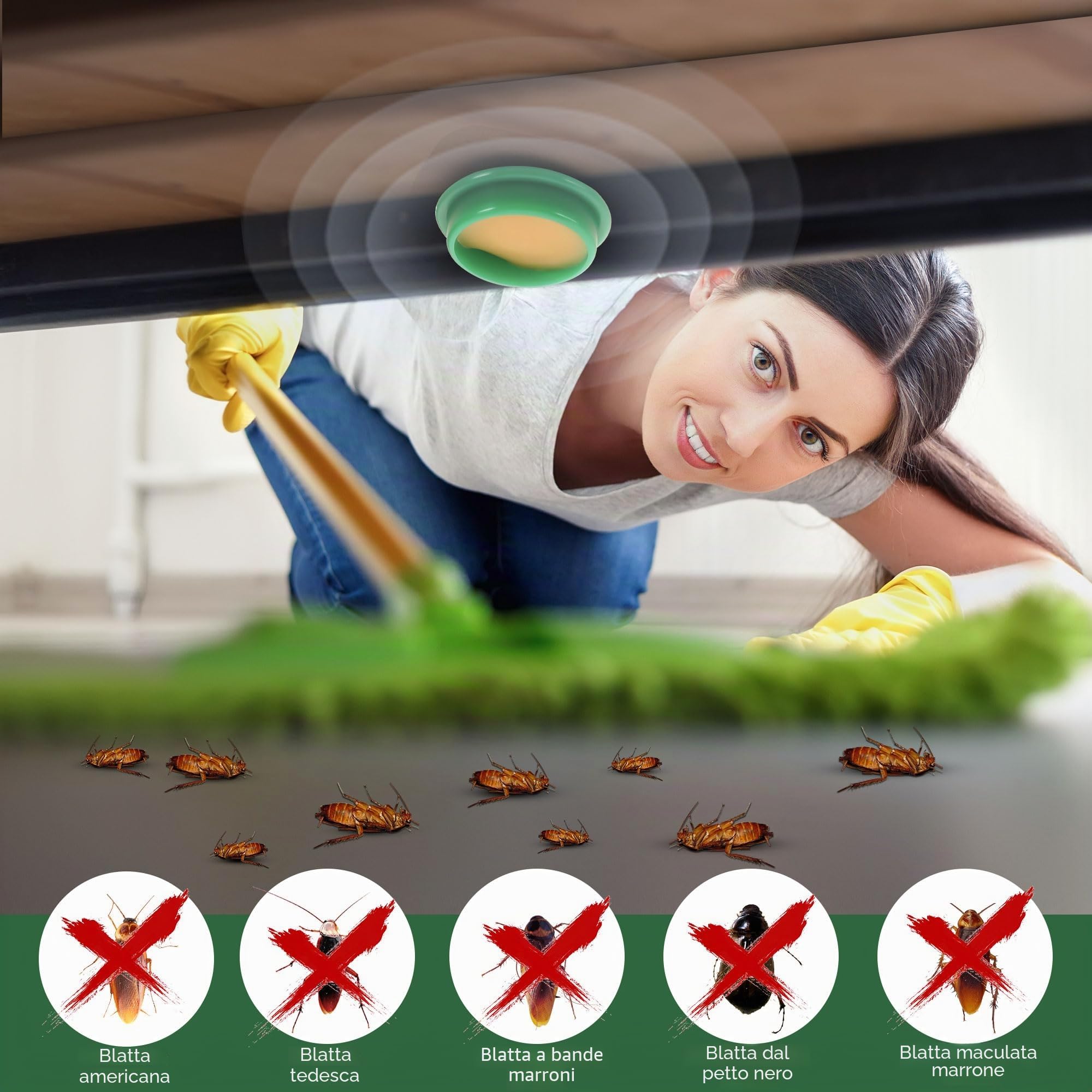 Confezione da 24 repellenti per scarafaggi per la casa, repellente naturale per scarafaggi per tenere lontani gli scarafaggi, potente esca per scarafaggi, deterrente per interni ed esterni, per