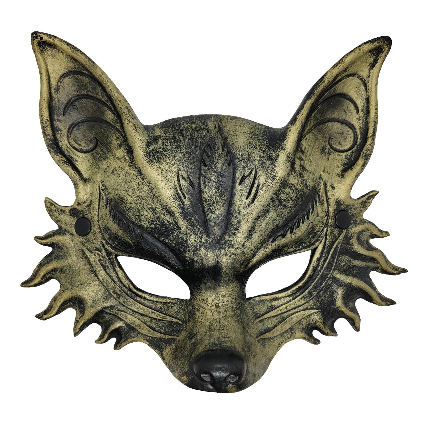 TSYMINQC Fox Mask Halloween Party Animal Mask Cosplay Masquerade Accessory (gold)