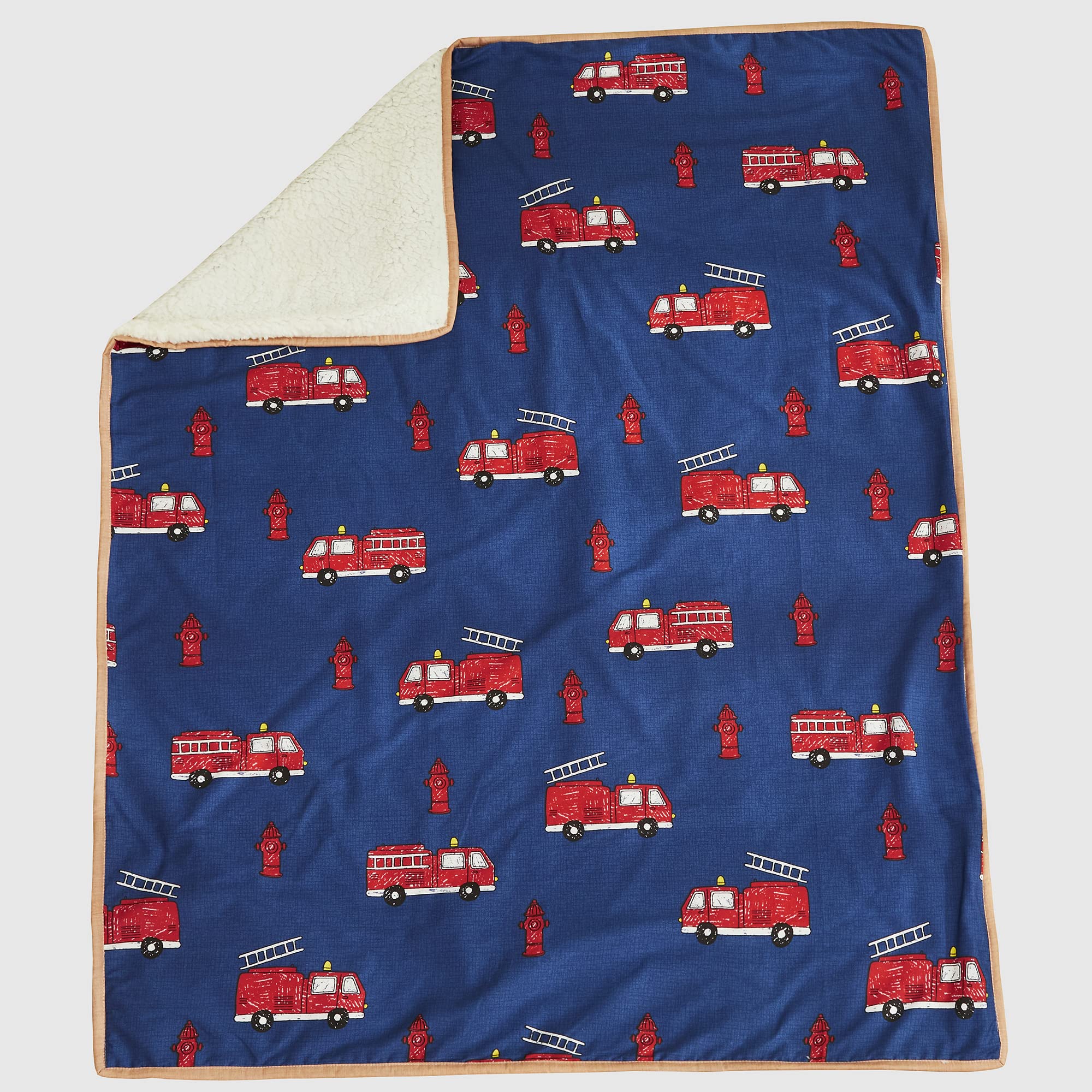 Brandream Juego de ropa de cama de 3 piezas para cuna de bebé para niños, 100% algodón, juego de guardería rojo y azul