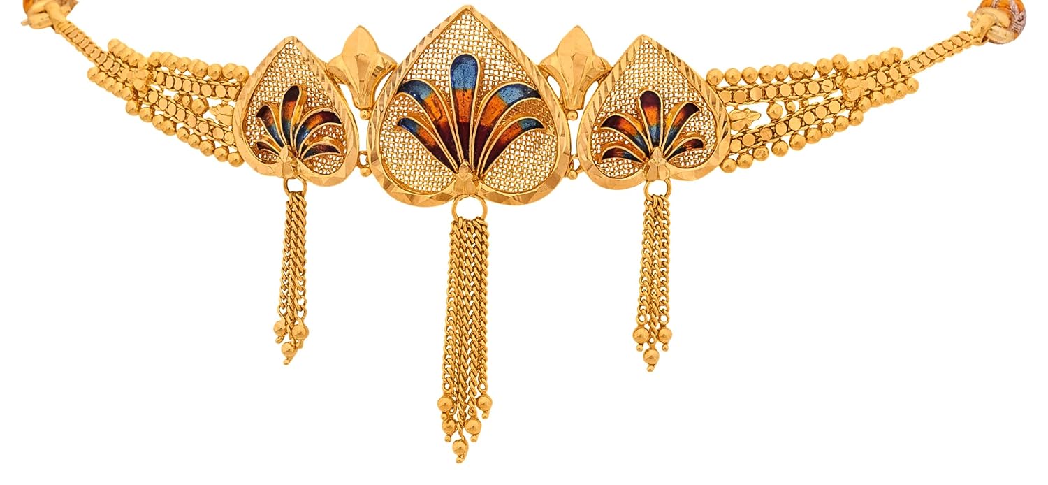 Senco Gold 22k Yellow Gold Choker Necklace for Women Amazon.in Jewellery