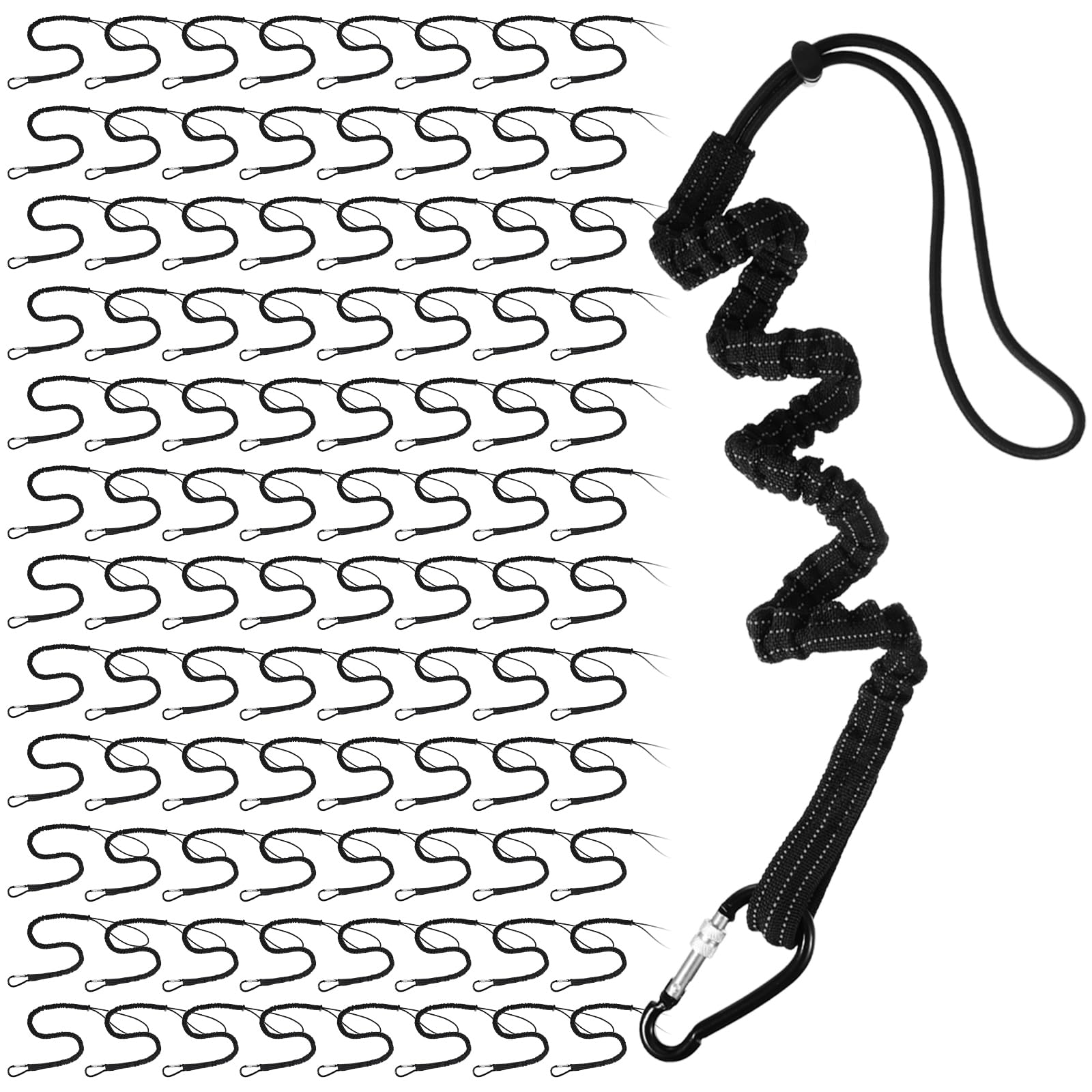 LEIFIDE 100pcs Tool Lanyard with Aluminum Screw Lock Buckle 17.6lb