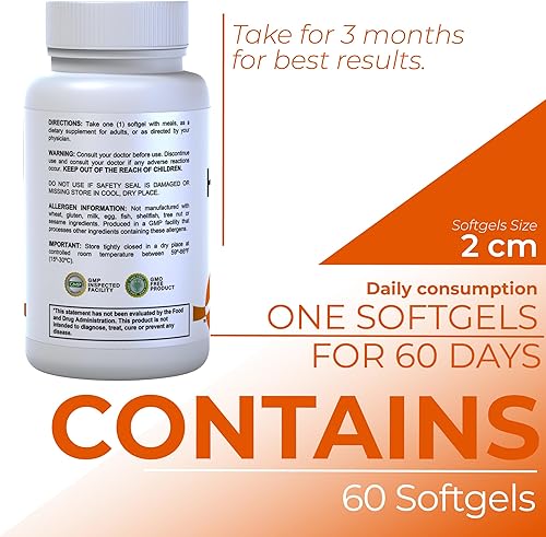 Miniatura 5 de Hallusa Natural Cápsulas blandas de vitamina D3 de 2000 UI para defensa inmunológica diaria, apoyo para huesos y dientes, absorción de calcio,