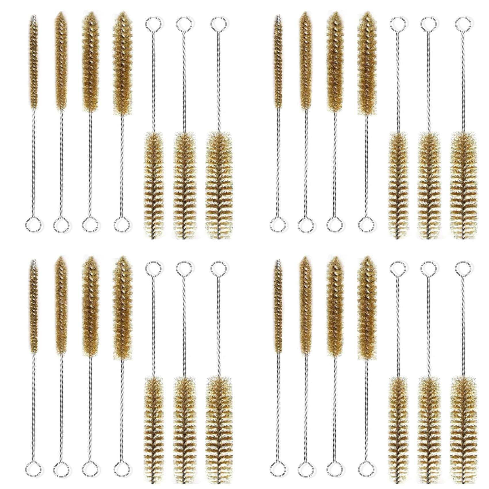 Ctrlzs 28Pcs Brass Wire Tube Brushes Bottle Brush Set,Wire Brushes For Cleaning,Wire Pipe Cleaner Bore Brush Cleaning