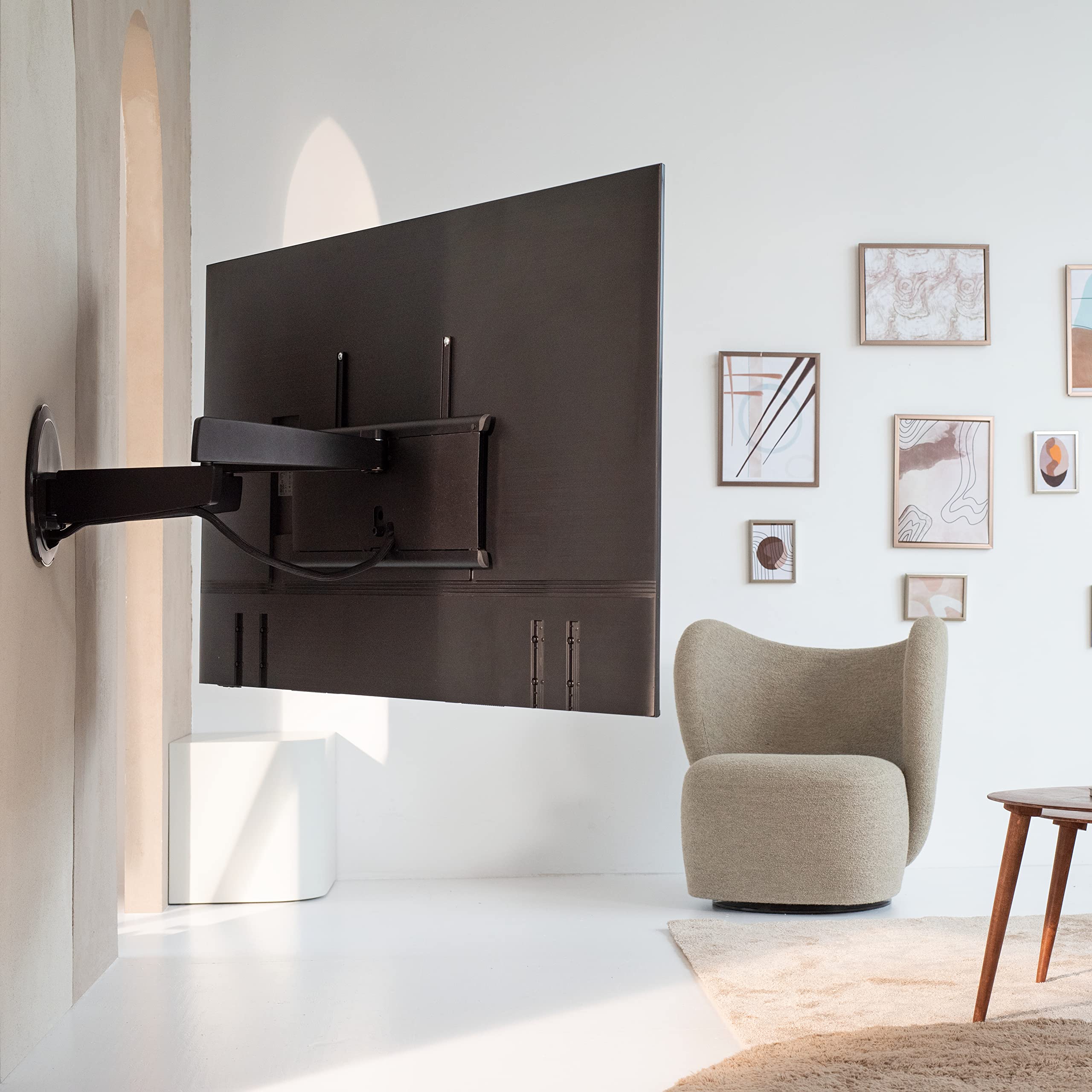 Vogel's TVM 7655 Signature - Soporte de Pared para TV de 40 a 77 Pulgadas, Soporte de TV de diseño Premium Giratorio hasta 120°, máximo 35 kg, VESA 200 x 100 hasta 600 x 400 | Nuestro soporte TV más elegante: DesignMount Premium, Giratorio hasta 120°, 35