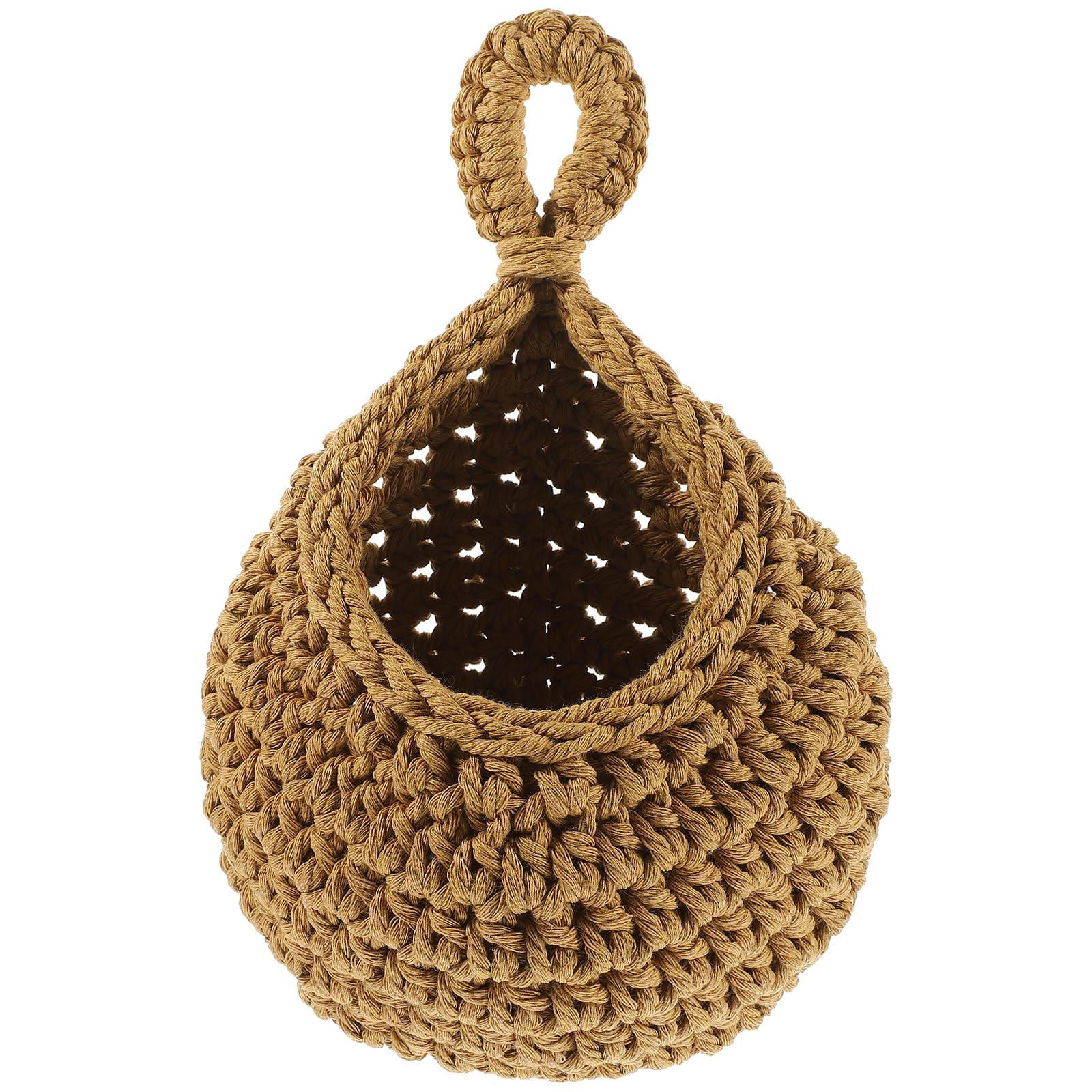 Alipis Cotton Rope Vegetable and Fruit Basket - Wall Hanging Woven Storage Basket for Kitchen Organization, Natural Material, Stylish Home Decor