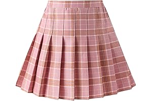 Pleated Plaid Mini Skirt for Girls and Women