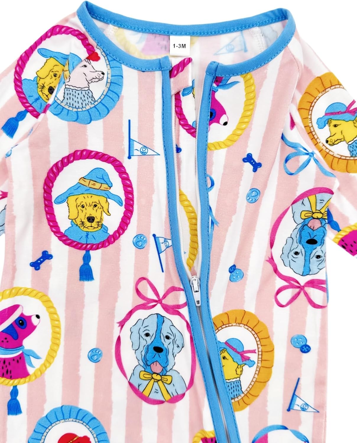 Bow Dream Bamboo Rayon Baby Boy Romper Footed Long Sleeve Footies Newborn Girl Clothes Footless with Zipper and Mitten Cuffs - Image 3