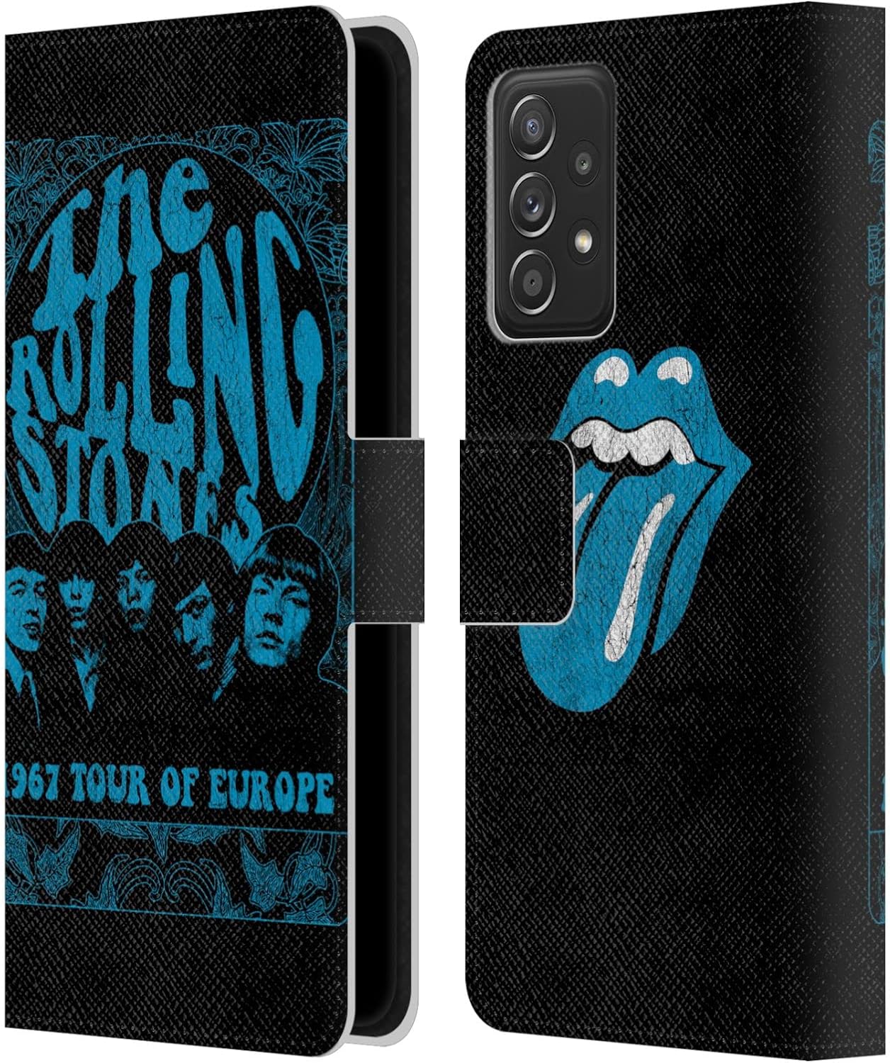 Head Case Designs Officially Licensed The Rolling Stones Europe 1967 Tours Leather Wallet Case Compatible with Samsung Galaxy A53 5G (2022)
