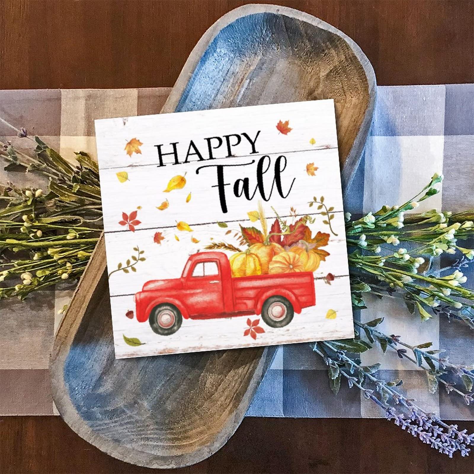 Feuille d'érable rouge décorative Happy Fall pour célébrer la douceur de l'automne