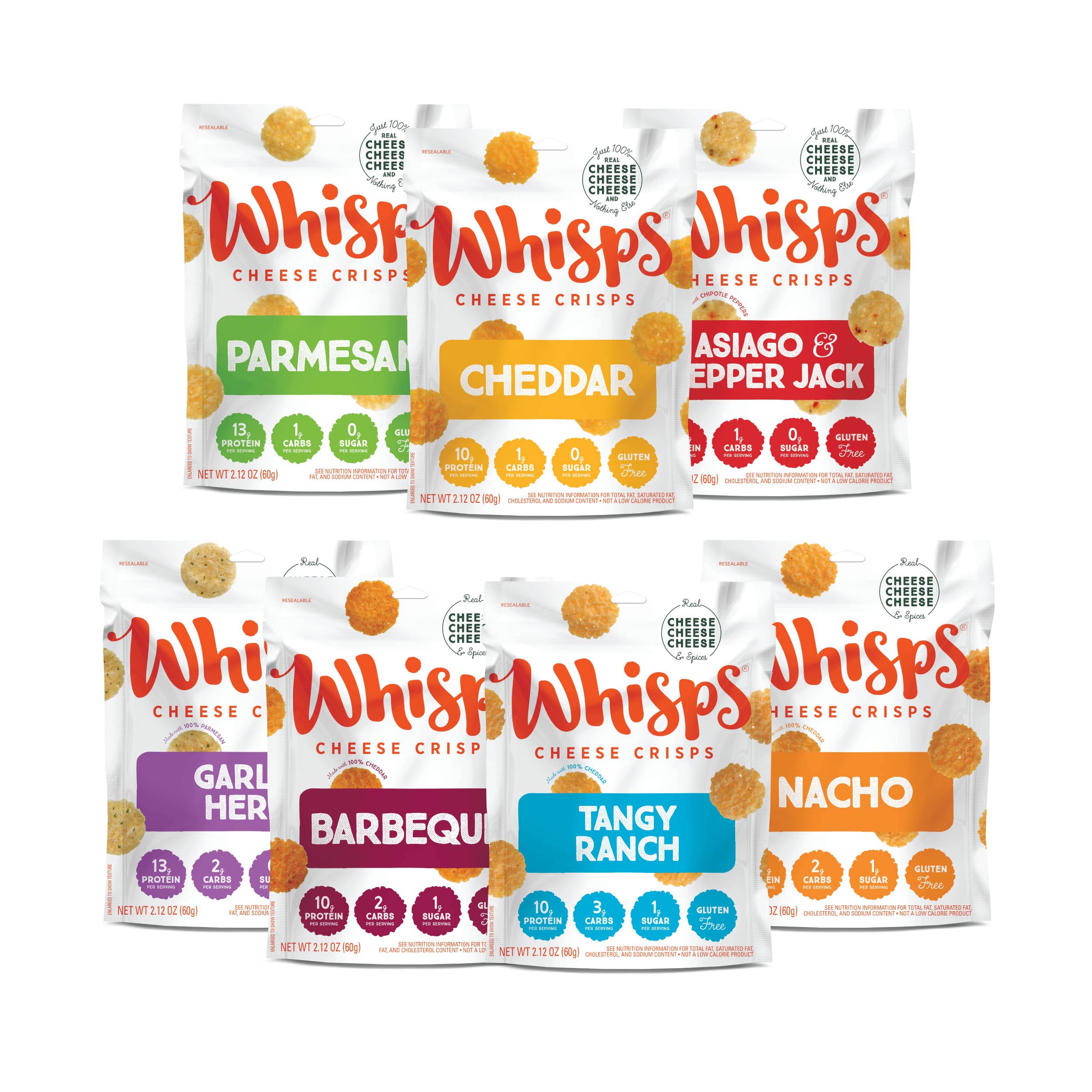 Buy Whisps Cheese Crisps Cheese Snacks, Keto Snacks, 2129g of Protein Per Bag, Low Carb