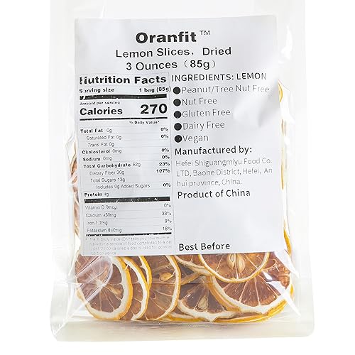 Miniatura 7 de Oranfit Rebanadas de limón seco 7.2oz205g (120 a 156 rebanadas)