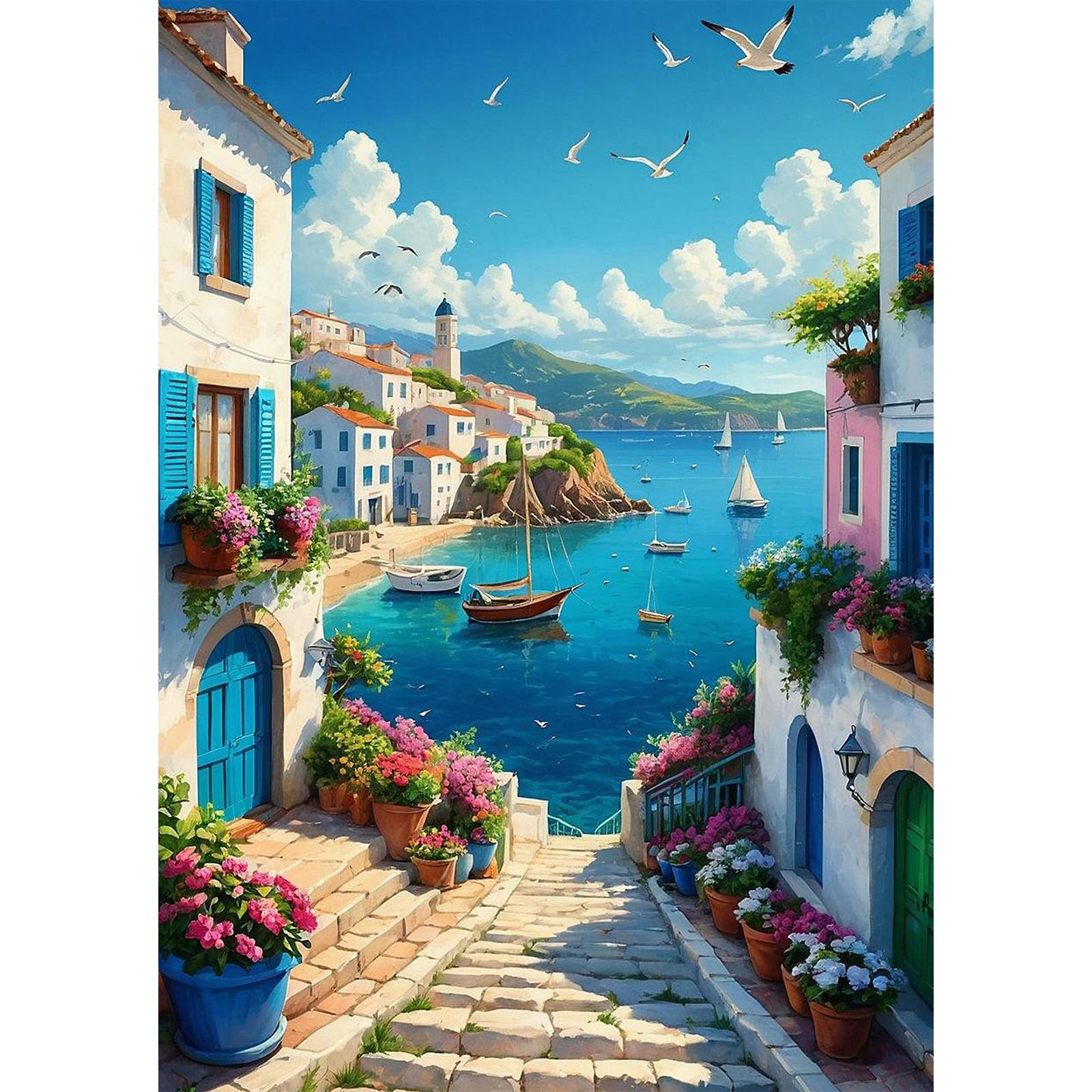 Zariocy 5D Diamond Painting Kit Nave Pirata – Quadro Fai Da Te Con Strass, Tela 30x40 Cm, Per Decorazione Parete - 2