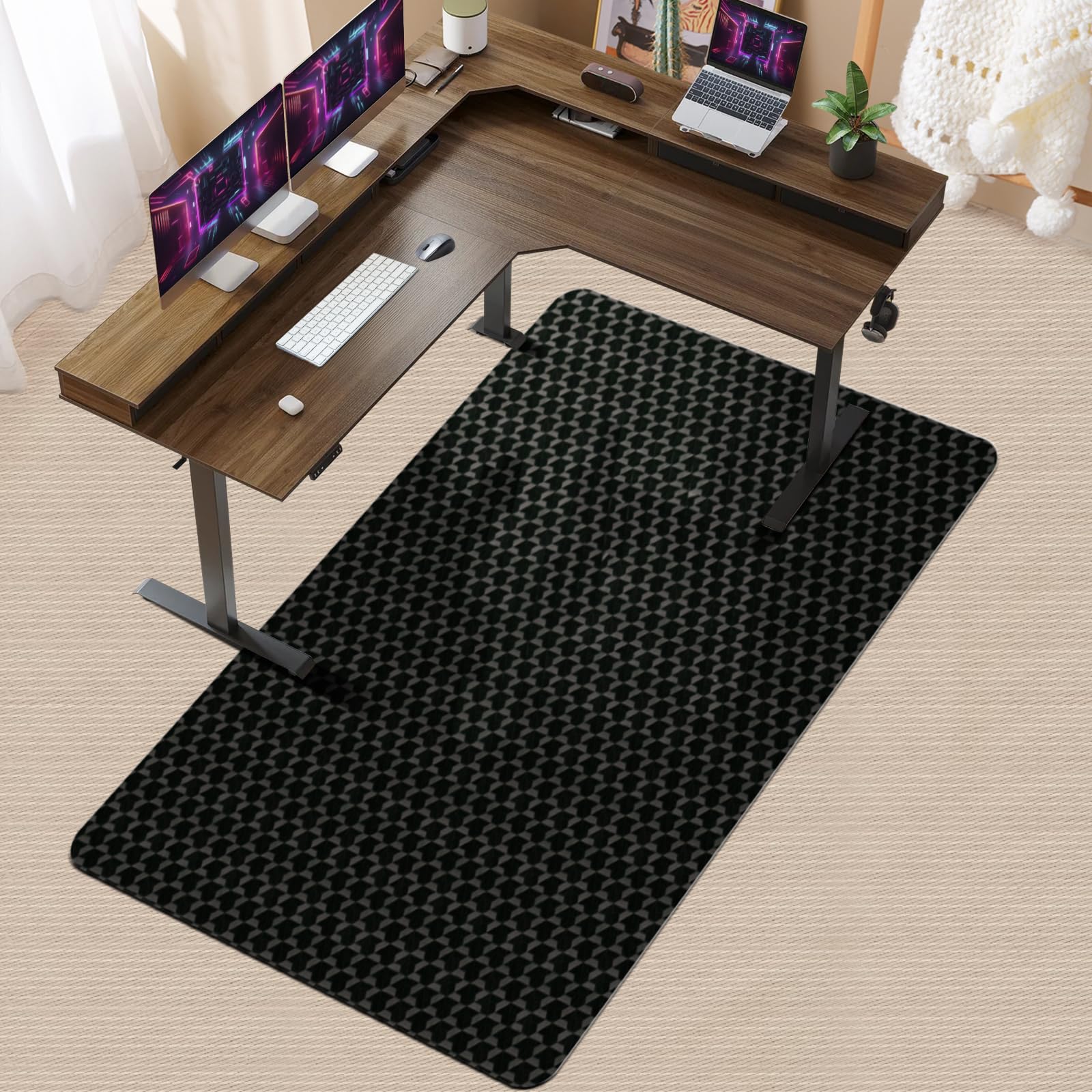 Vicwe Office Chair Mat for Carpet, 72"x46" Heavy Duty Chair Mat with Studs