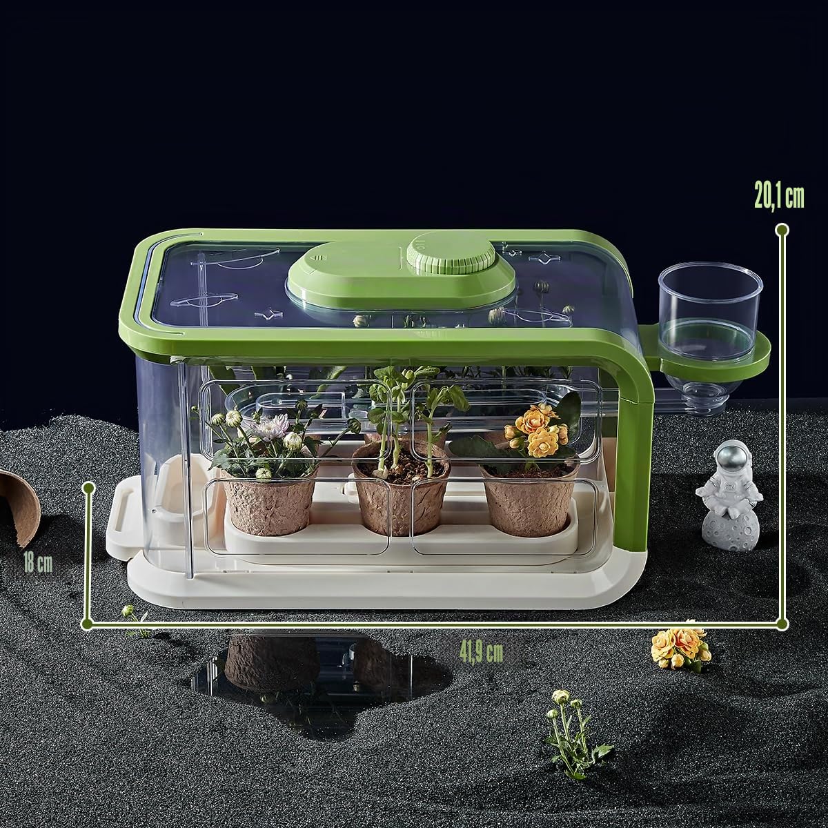Mostop Kit per la coltivazione di piante per bambini con sistema di irrigazione a goccia e luce LED per coltivare la serra, set di giardinaggio per bambini, kit di piantagione scientifica educativa