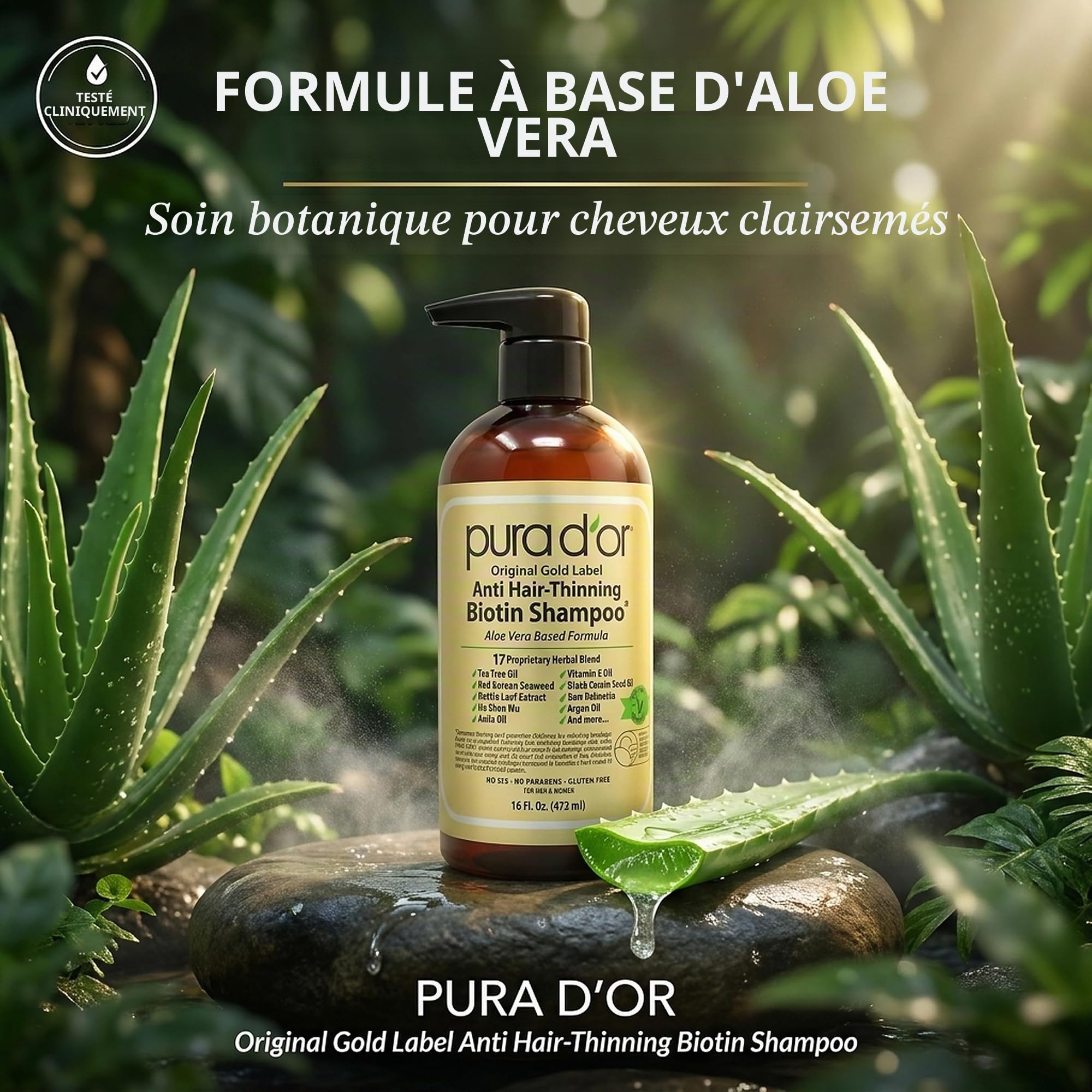 Pura d'Or – Shampooing et après-shampooing Original Gold Label