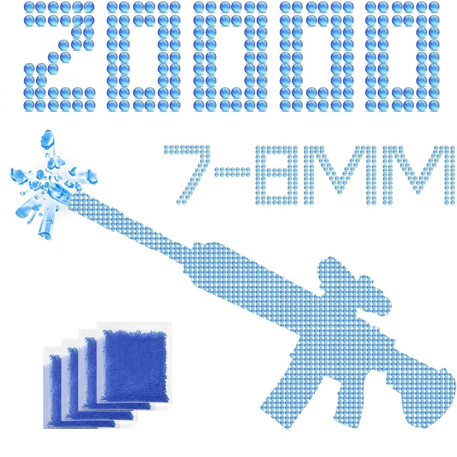 Amitasha 20,000 Gel Beads Refill Ammo for Blaster Gun Toys – 7-8mm Water-Based Beads for Kids Age 5+ Non-Toxic & Eco-Friendly Soaking Gel Ammo for Outdoor Play-image-37