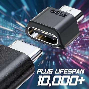 USB-C Adapter Compatible with Logitech G502 Wireless Gaming Mouse,Micro-USB to Type-C Mouse Charger Converter, Precision-Moulded Fit,Supports Charging & Data Sync