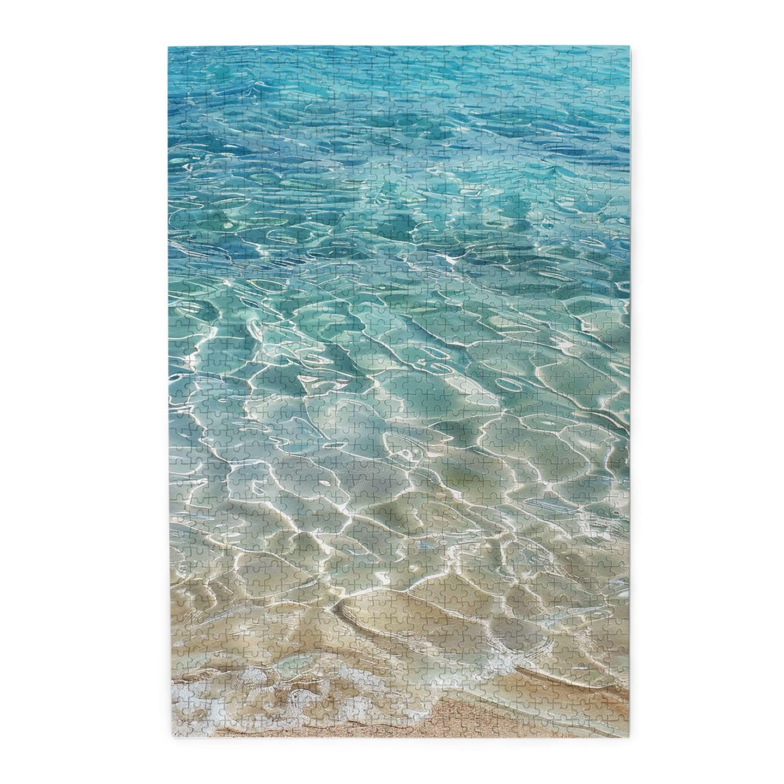 Puzzle da 1000 pezzi stampato con acqua di mare trasparente per adulti, gioco rompicapo per la casa, regalo decorativo per la casa (75 x 50 cm)