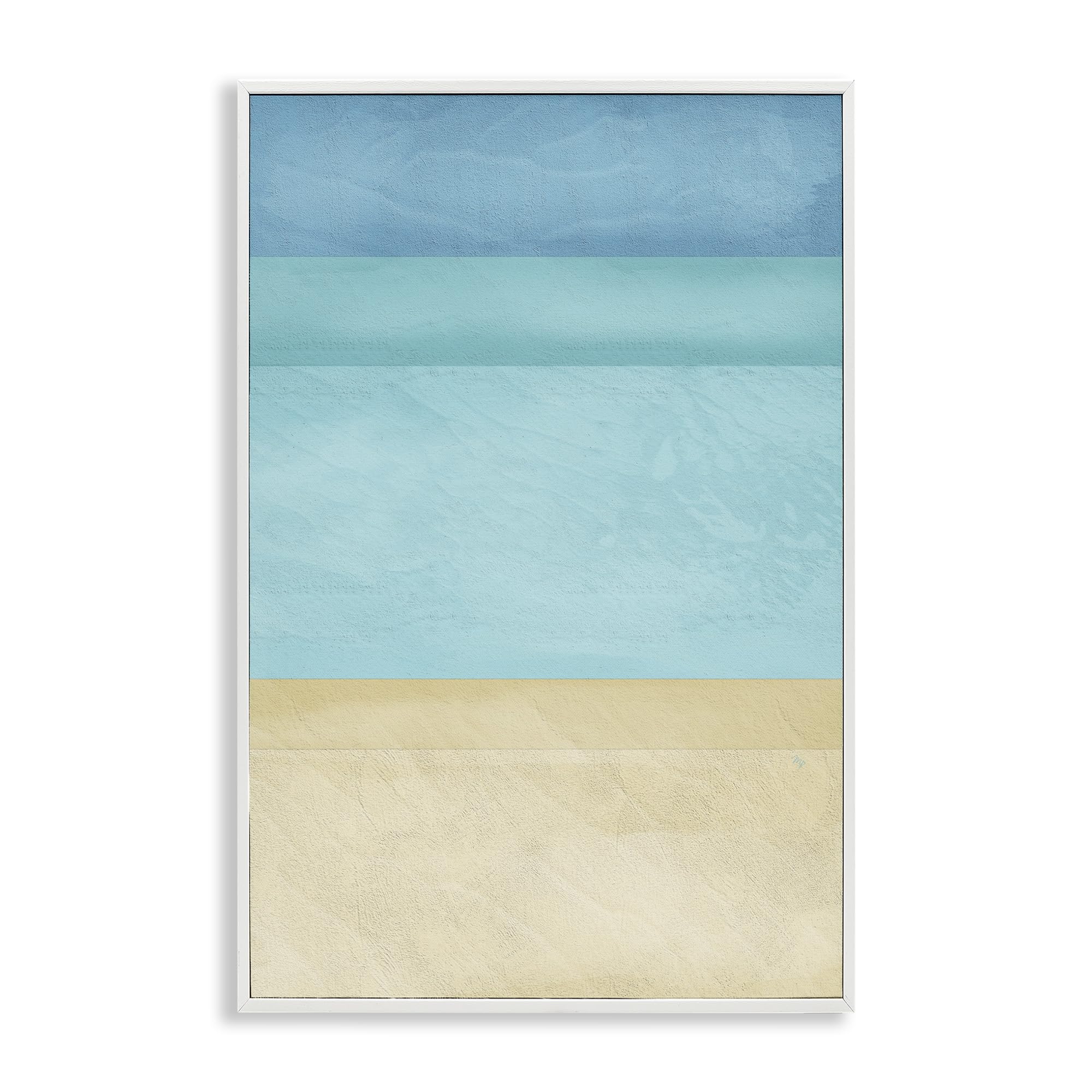 'Abstract Beach Coastal Color Block'| Framed Giclee Art