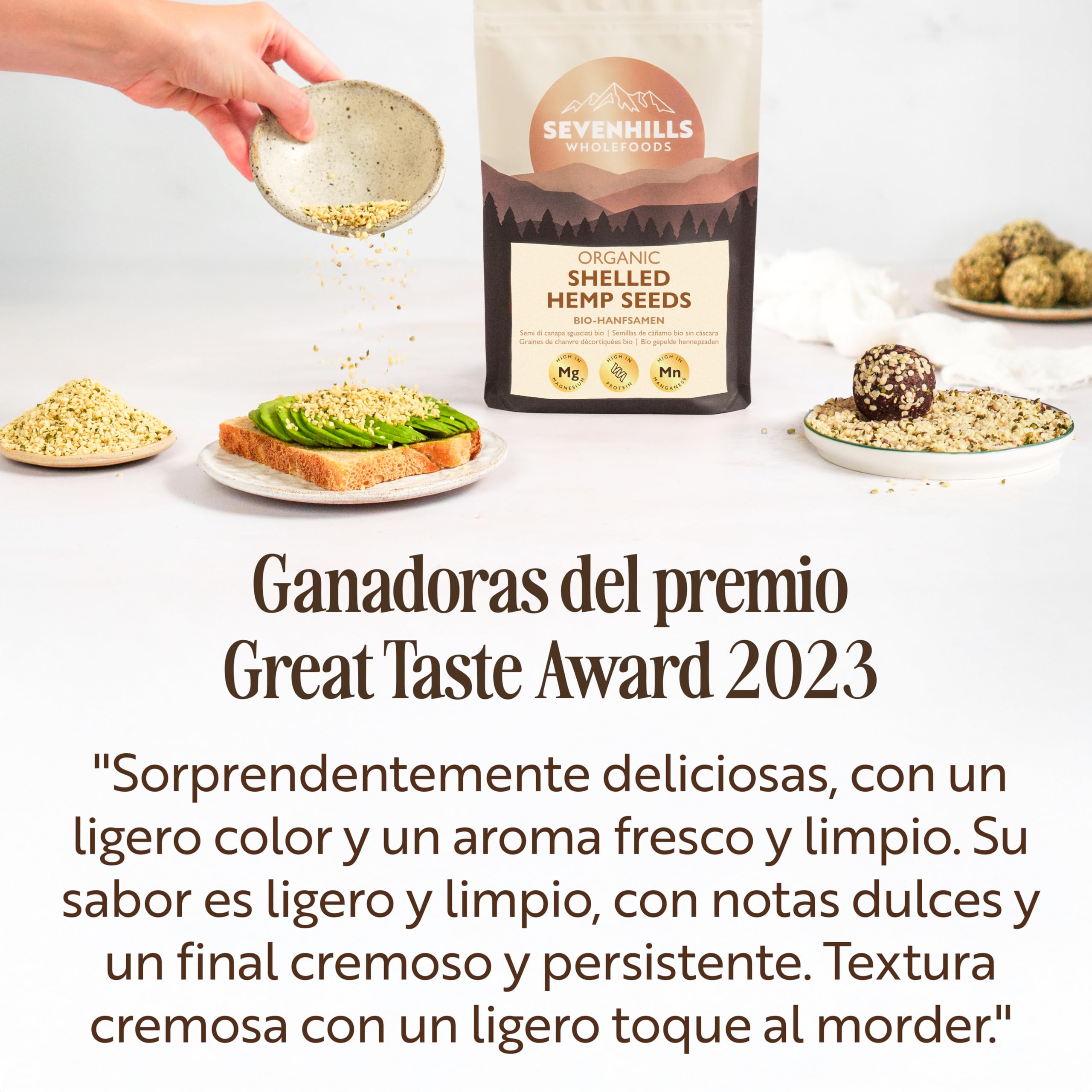 Sevenhills Wholefoods Semilla De Cáñamo Peladas Crudas Orgánico 1kg