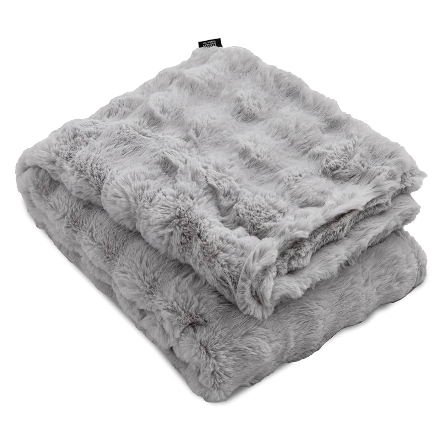 月の友　毛皮に似せて出来た最高級の毛布(掛・敷セット)140x210cm Amazon｜LUXZA 毛布 ラグザ ラビットファー シングル グレー 冬