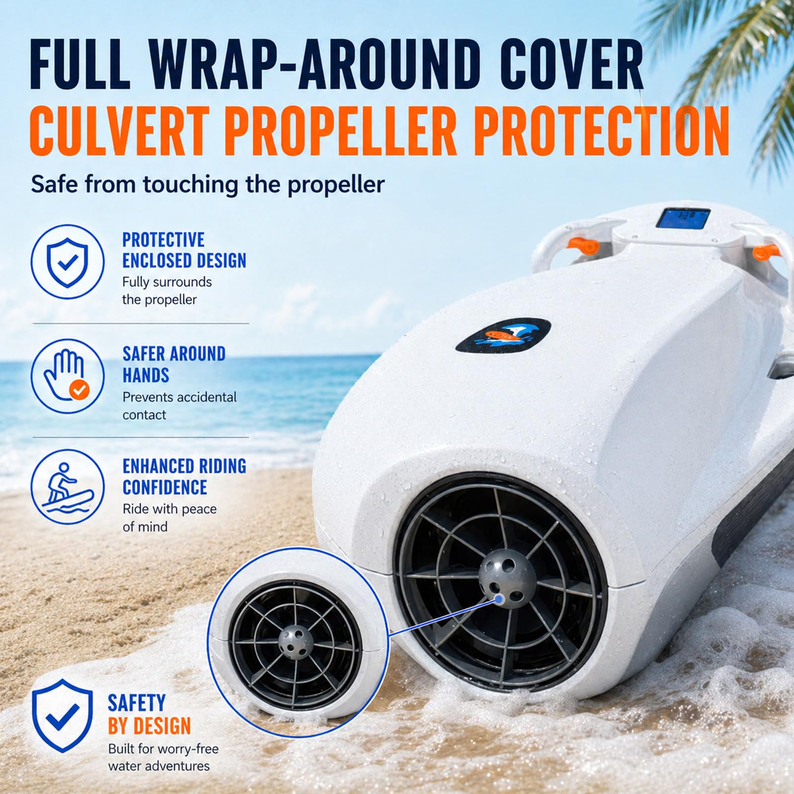 Propulsor Acuatico Para Adultos, Tabla De Surf 2 En 1 Con Empuje 6000W, 2 Modos De Velocidad, Profundidad Subacuática De 5M, Alternativa Portátil Al Paddleboard Para Piscina, Lago Y Playa