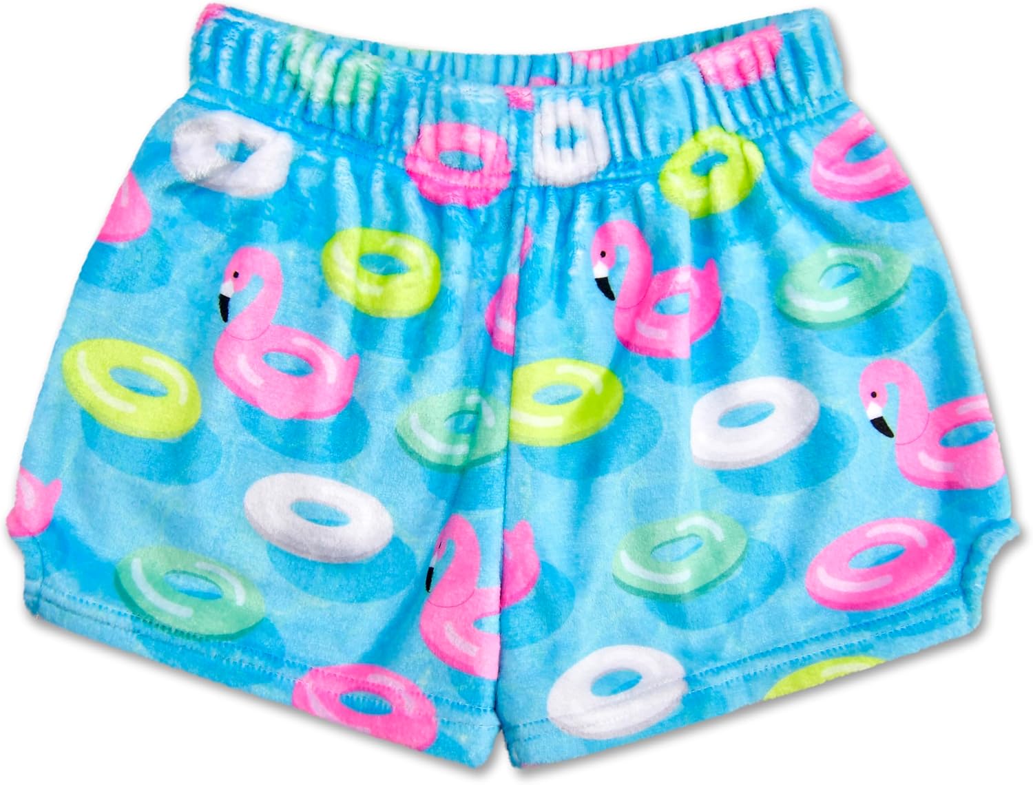 iscream Big Girls Silky Soft Fun Print Plush Fleece Shorts - Twist and Shout Collection