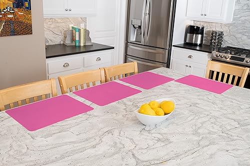 Miniatura 7 de GASARÉ, Juego de 4 manteles individuales de silicona, antideslizantes, fáciles de limpiar, resistentes al calor, flexibles, 20% más gruesos, 16 x 12